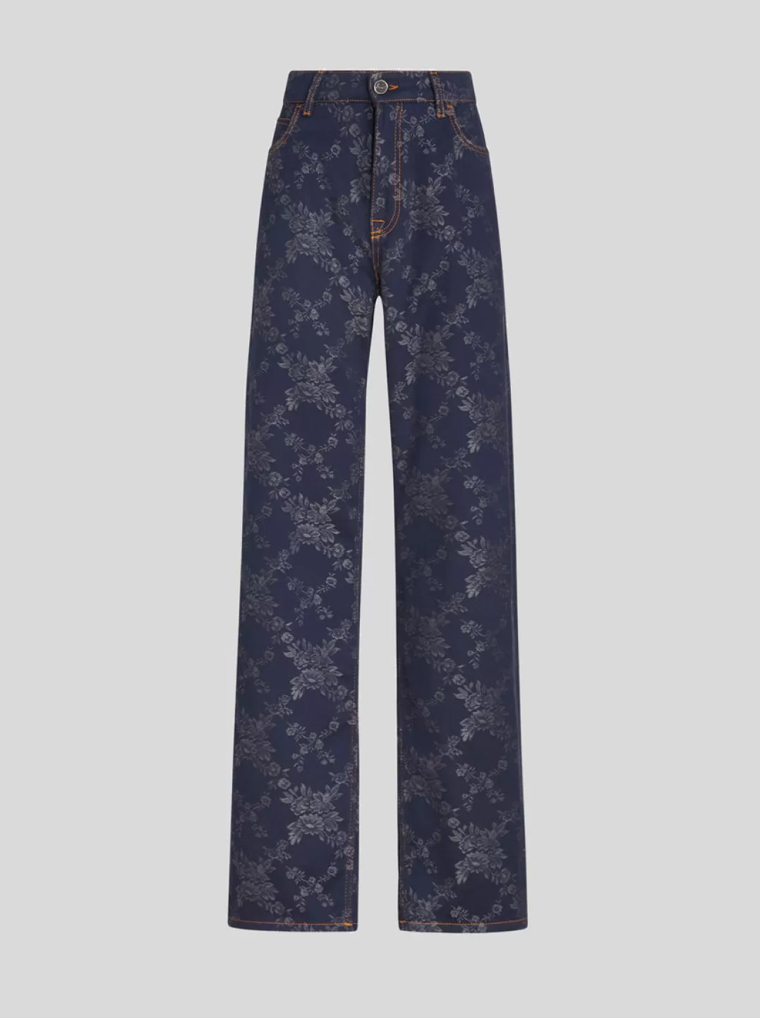 Outlet BAGGY JACQUARD JEANS | Women Denim | Trousers