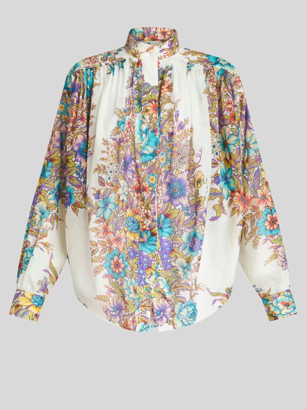 Store Blouse With Bouquet Print | Women | Women Shirts and Blouses