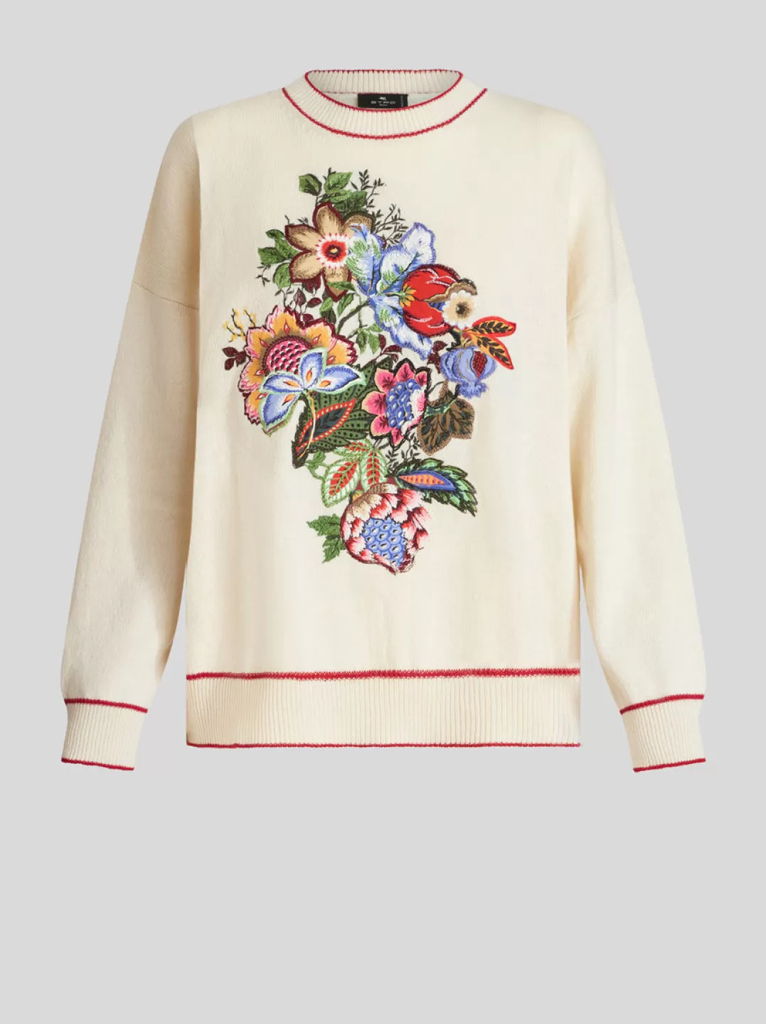 Outlet CASHMERE AND COTTON SWEATER WITH EMBROIDERY | Women Knitwear