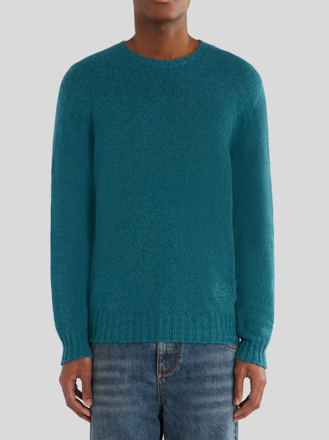 Outlet Cashmere Jumper With Logo At Bottom | Men | | Knitwear