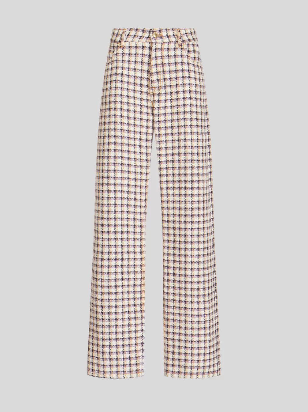 Best Sale CHECK JACQUARD TROUSERS | Women Trousers