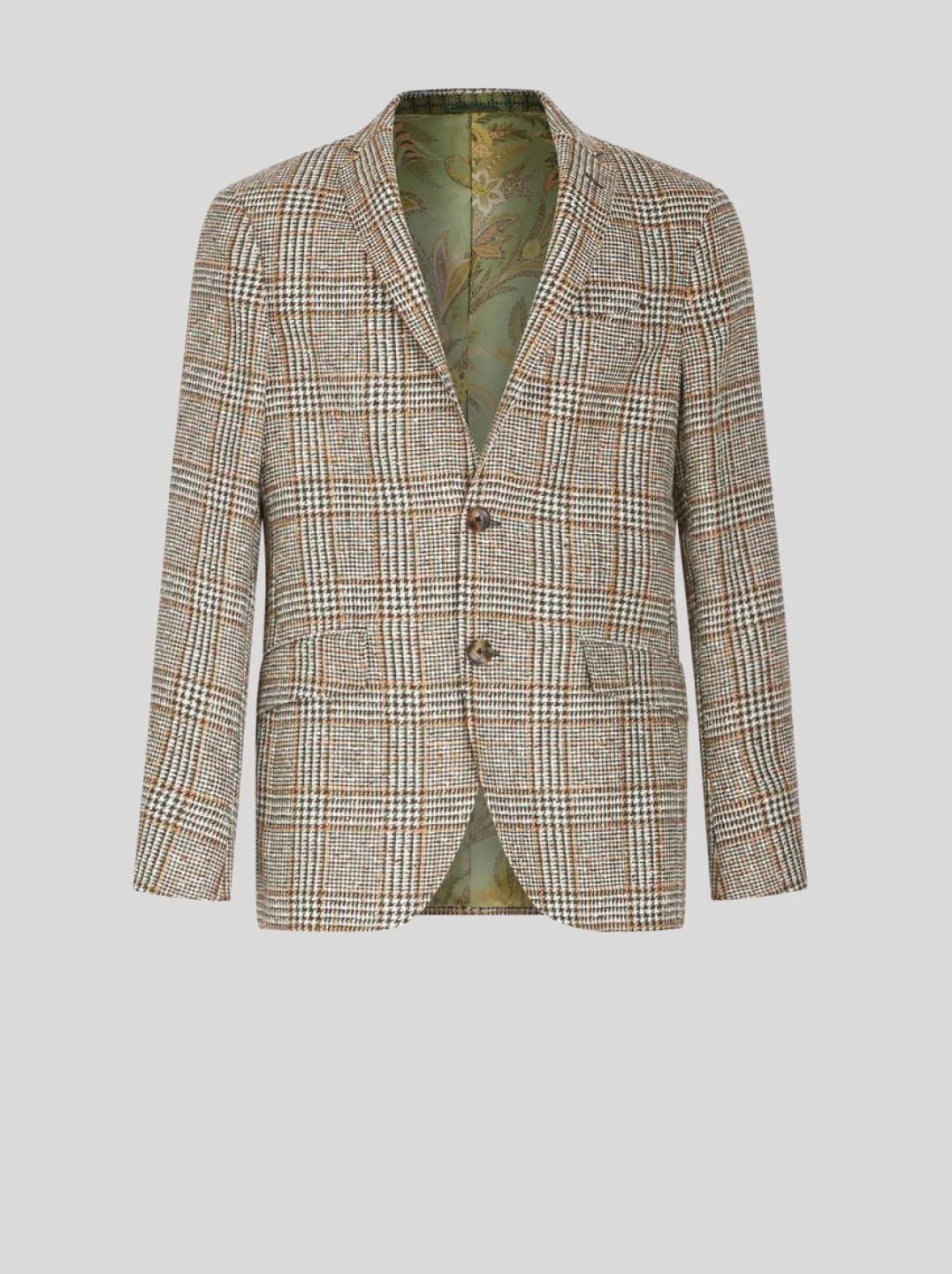 Online CHECK LINEN- AND COTTON-BLEND BLAZER | Jackets