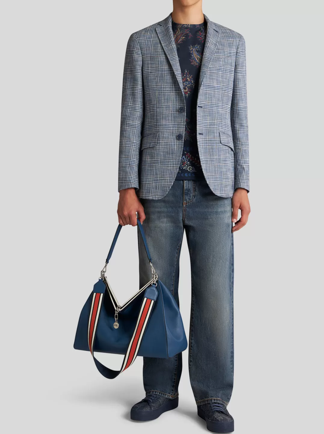 Outlet CHECK LINEN- AND COTTON-BLEND BLAZER | Jackets