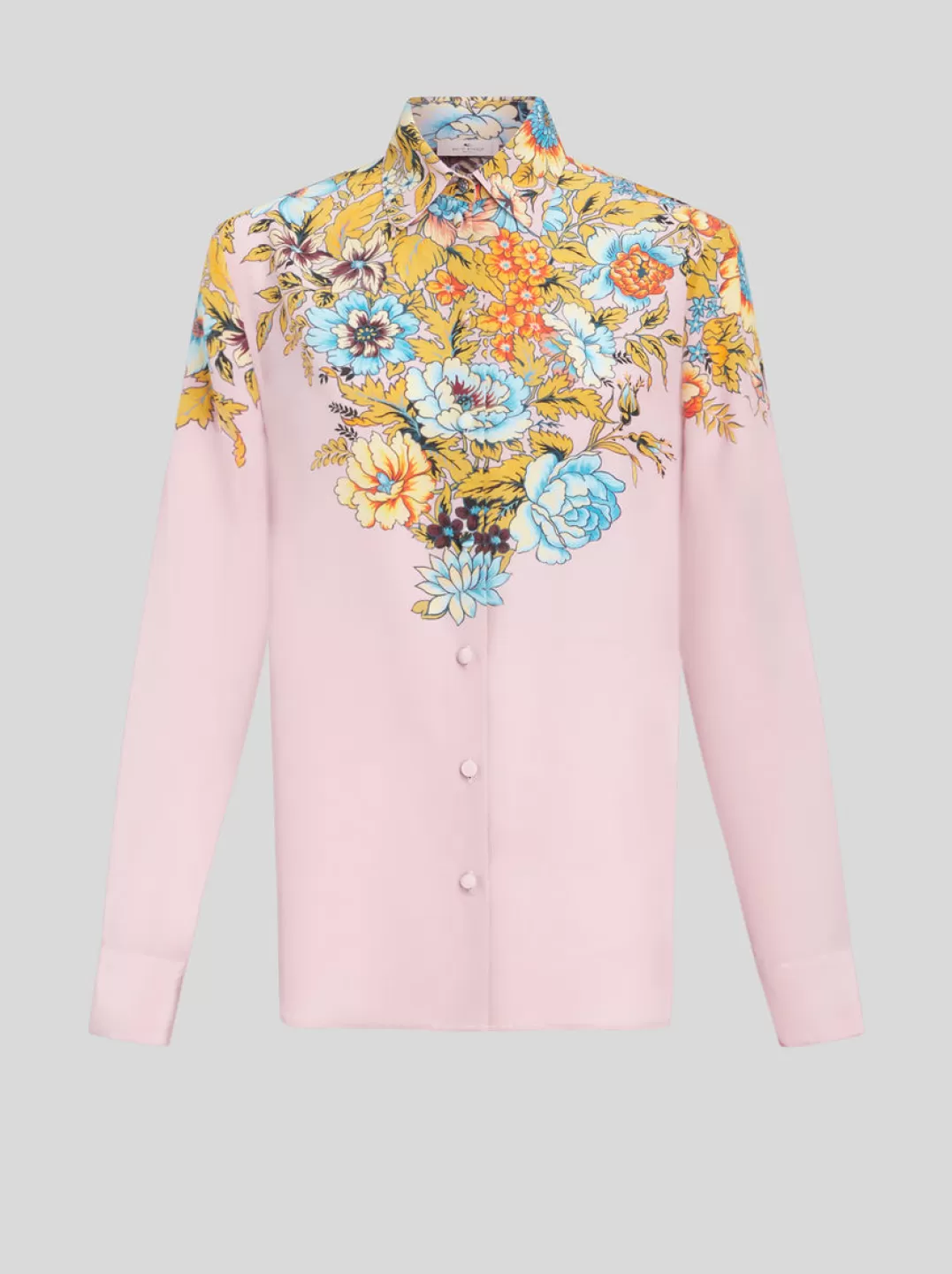 Shop Crepe De Chine Shirt With Placed Print | Women | | Women Shirts and Blouses