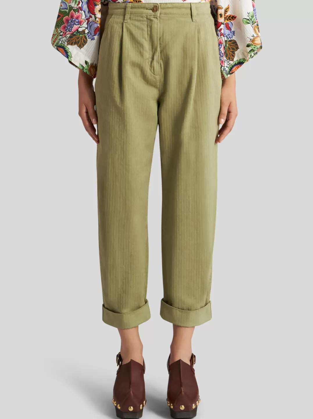 Outlet CROPPED CHINO TROUSERS | Women Trousers