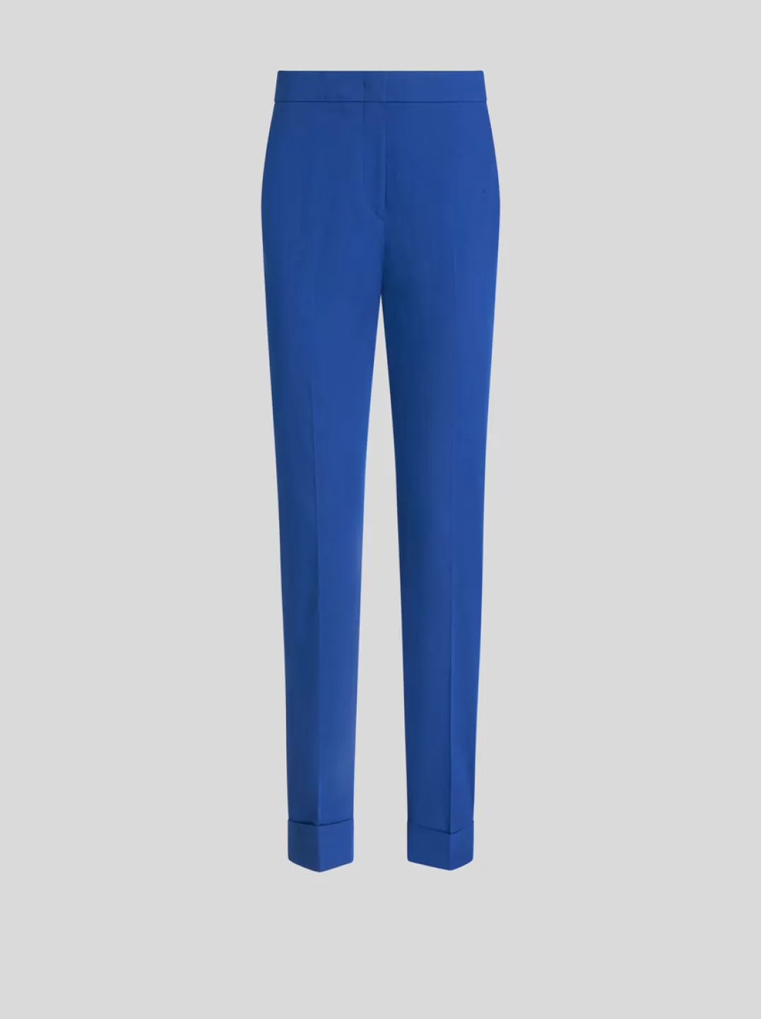 Outlet Cropped Stretch Fabric Trousers | Women | Electric | Women Trousers