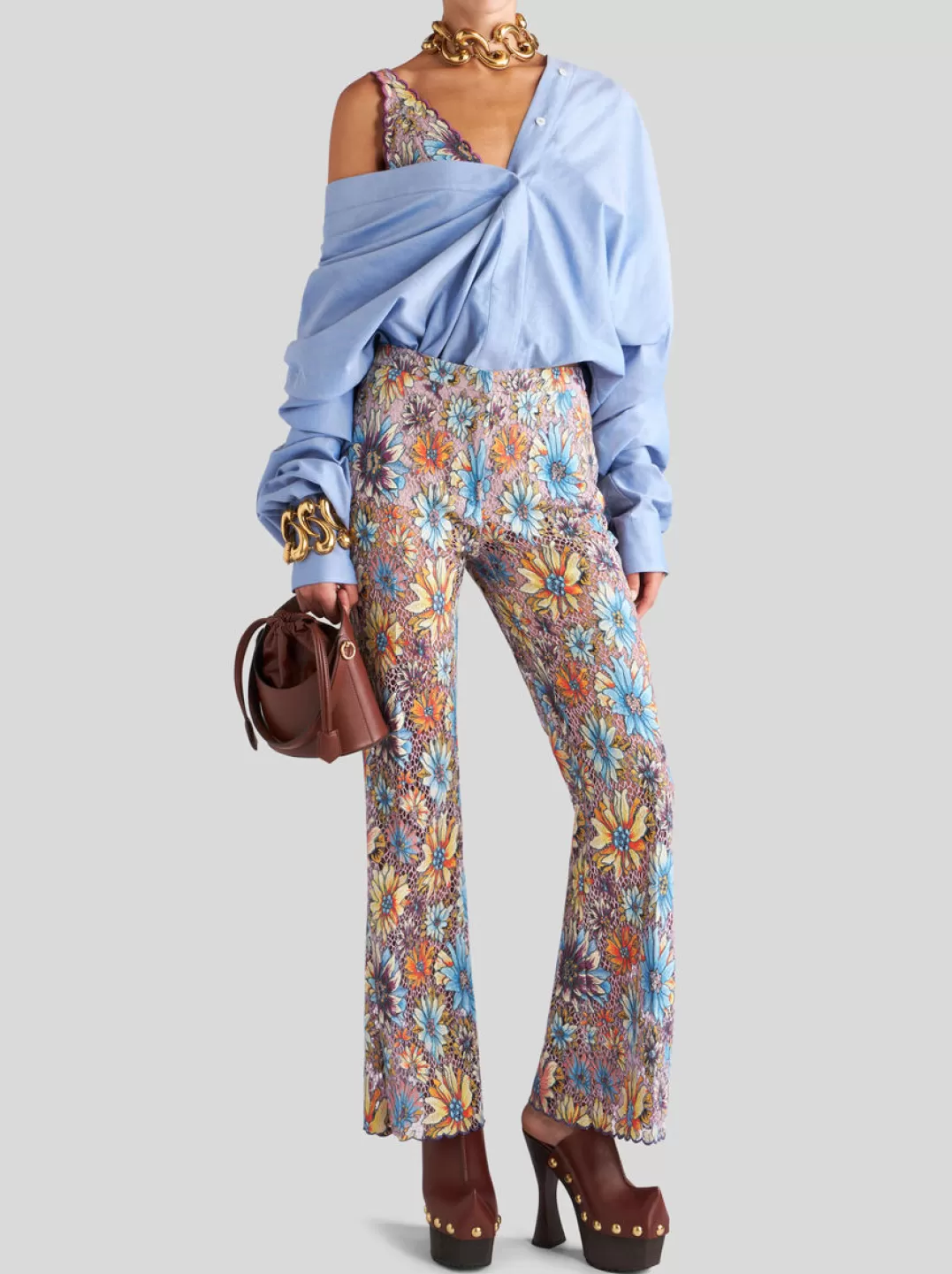 Best Floral Bouquet Flared Trousers | Women | Women Trousers