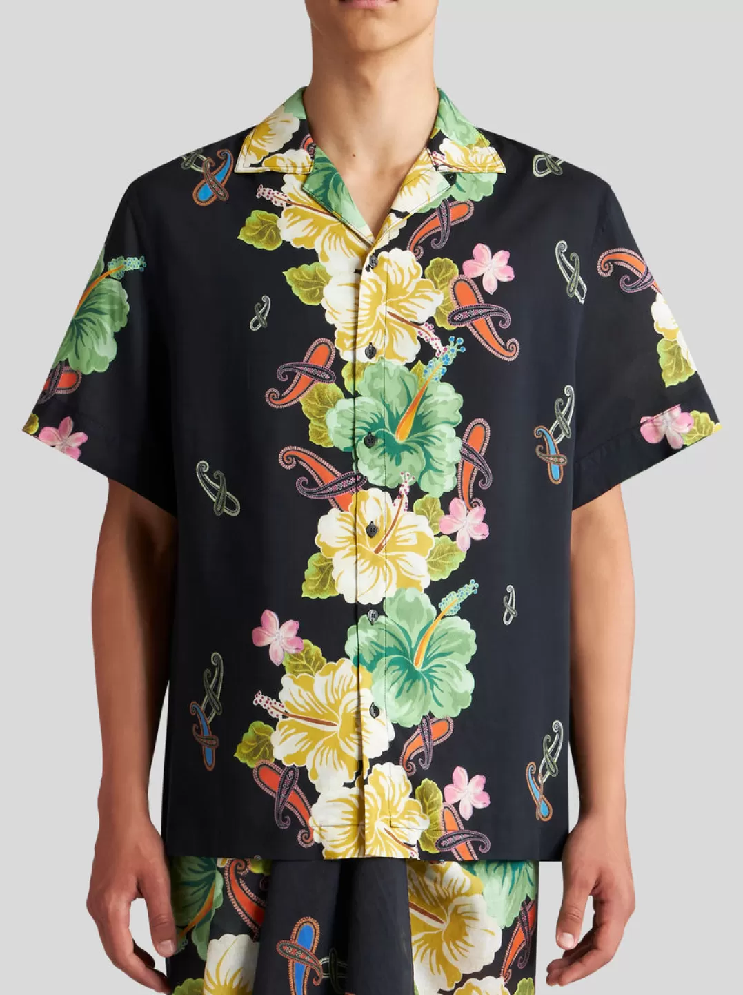 Store FLORAL PAISLEY BOWLING SHIRT | Shirts