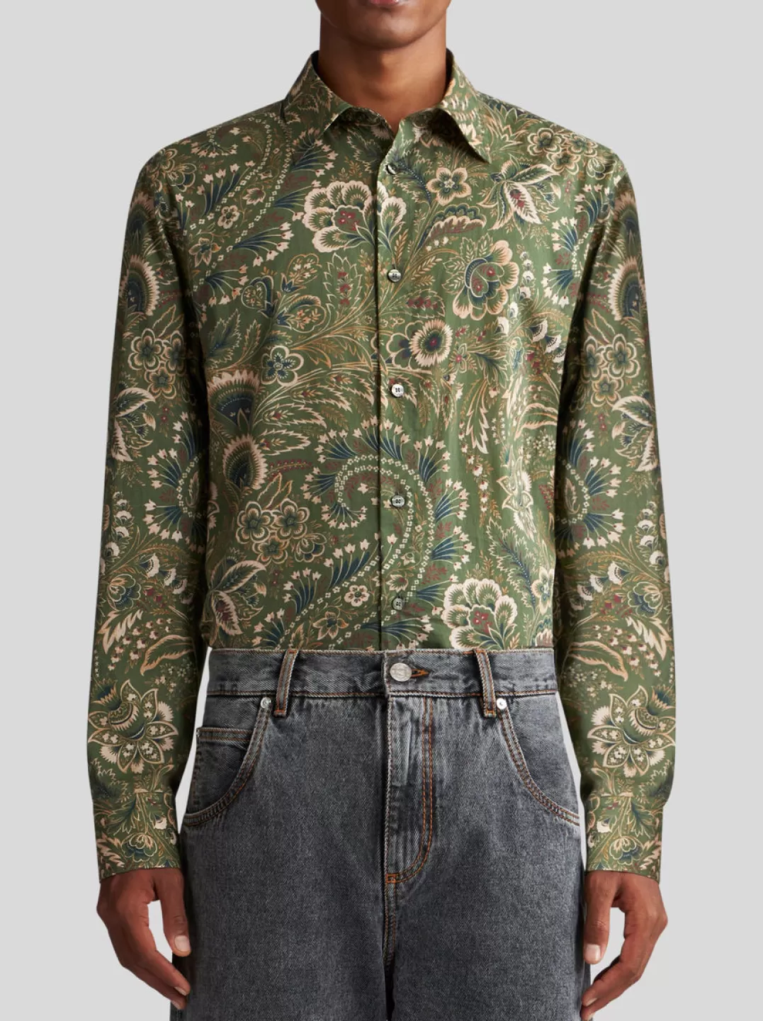 Cheap FLORAL PAISLEY COTTON SHIRT | Shirts