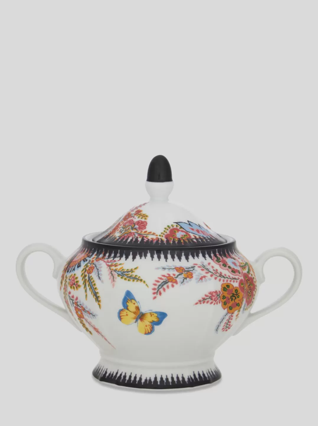 New FLORAL PAISLEY SUGAR BOWL WITH BUTTERFLIES | Ginori 1735 Capsule