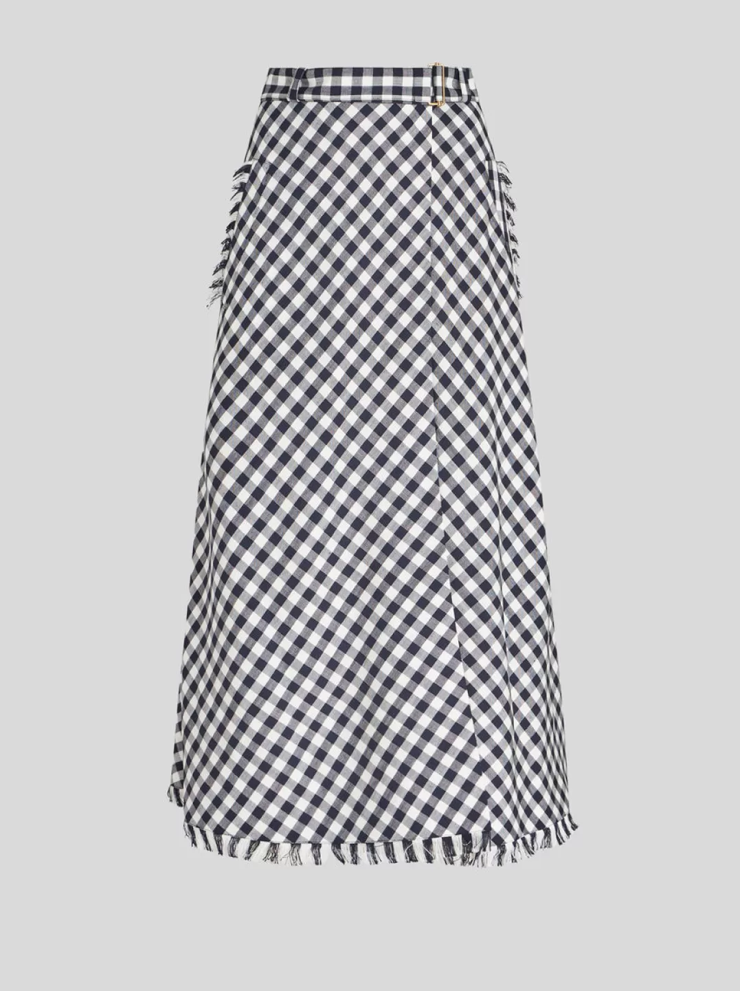 Cheap GINGHAM FABRIC WRAP SKIRT | Women Skirts