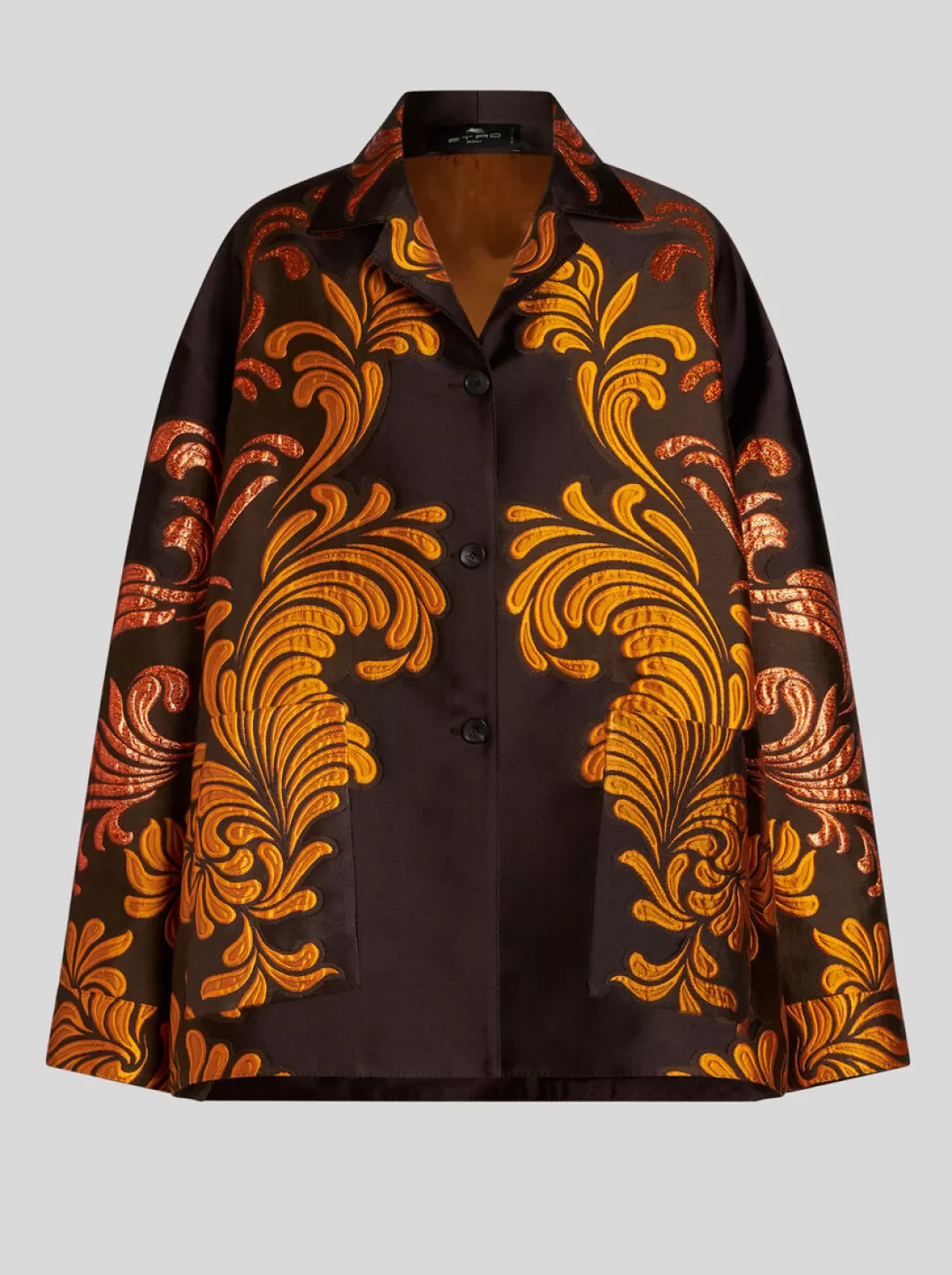 Sale JACQUARD BROCADE SHIRT JACKET | Women Jackets