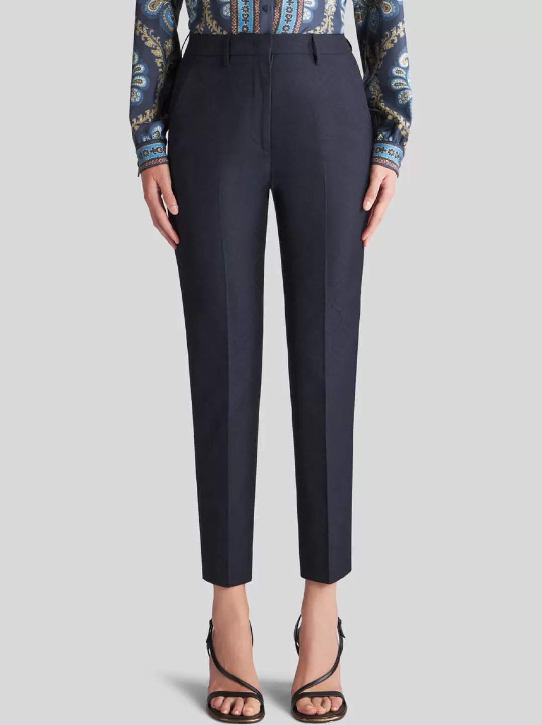 Store JACQUARD CIGARETTE TROUSERS | Women Trousers