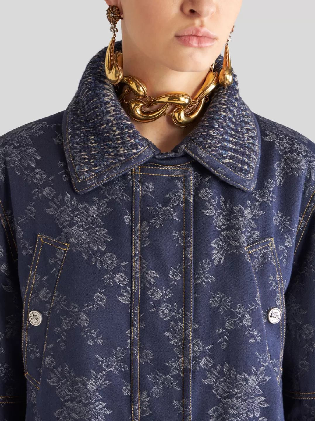 Fashion JACQUARD DENIM JACKET | Women Denim | Coats and Outerwear