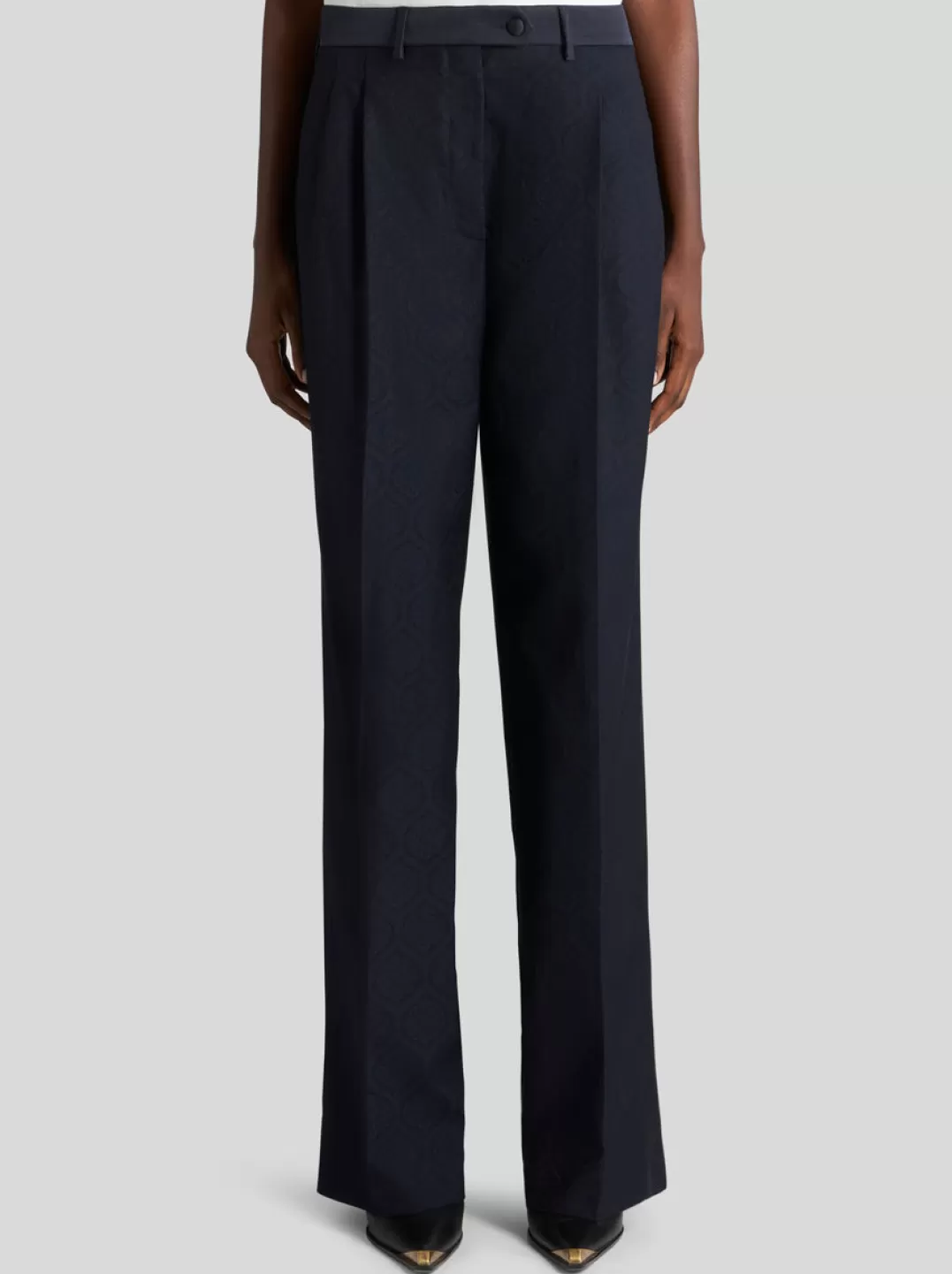 Clearance JACQUARD FABRIC TROUSERS | Women Trousers