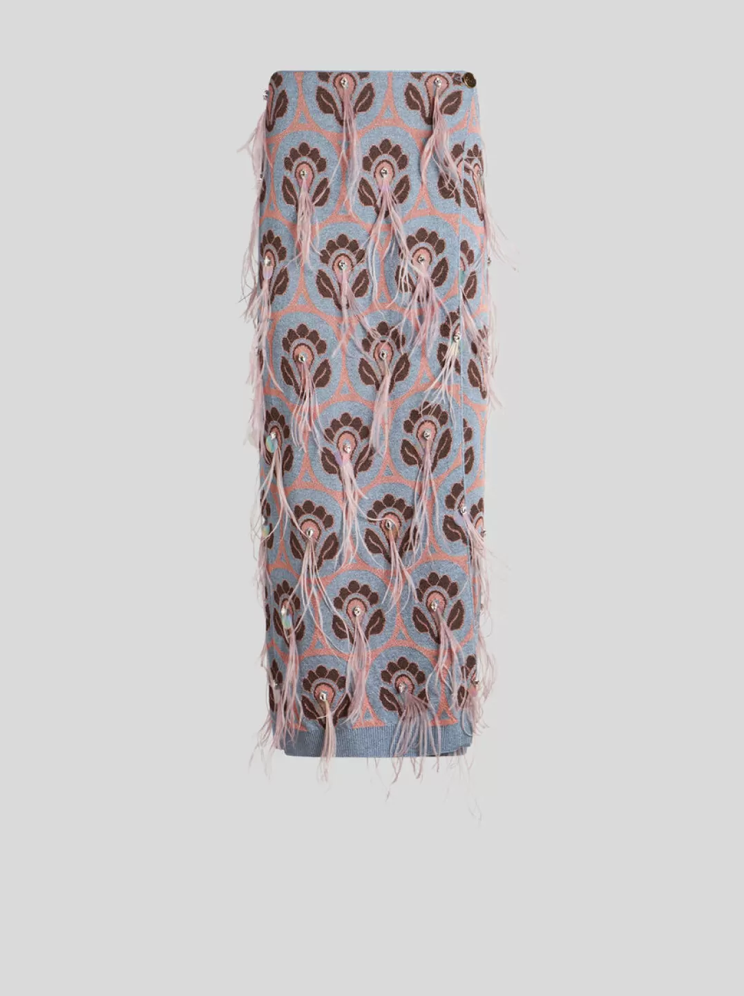 Sale JACQUARD SKIRT WITH FEATHERS | Women Skirts