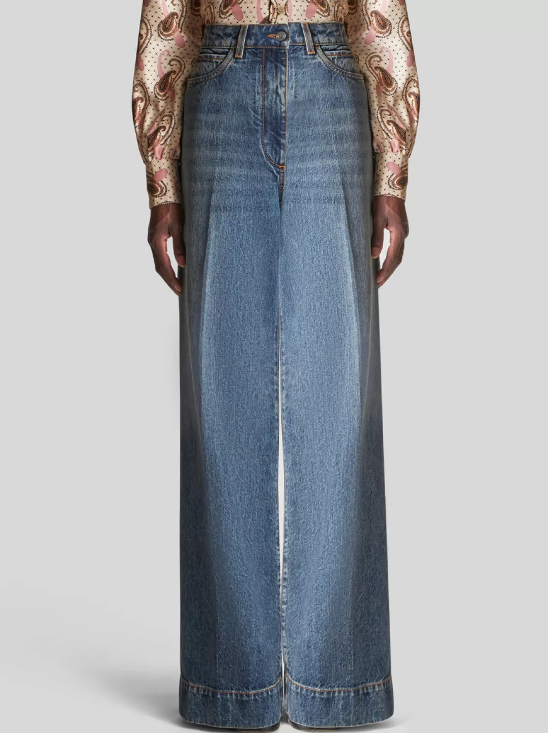 Clearance JEANS WITH EMBROIDERED PEGASO | Women Denim | Trousers