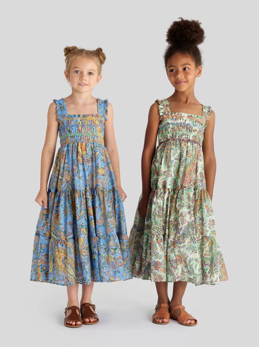 Cheap KID’S FLORAL PAISLEY MIDI DRESS | Kids Dresses