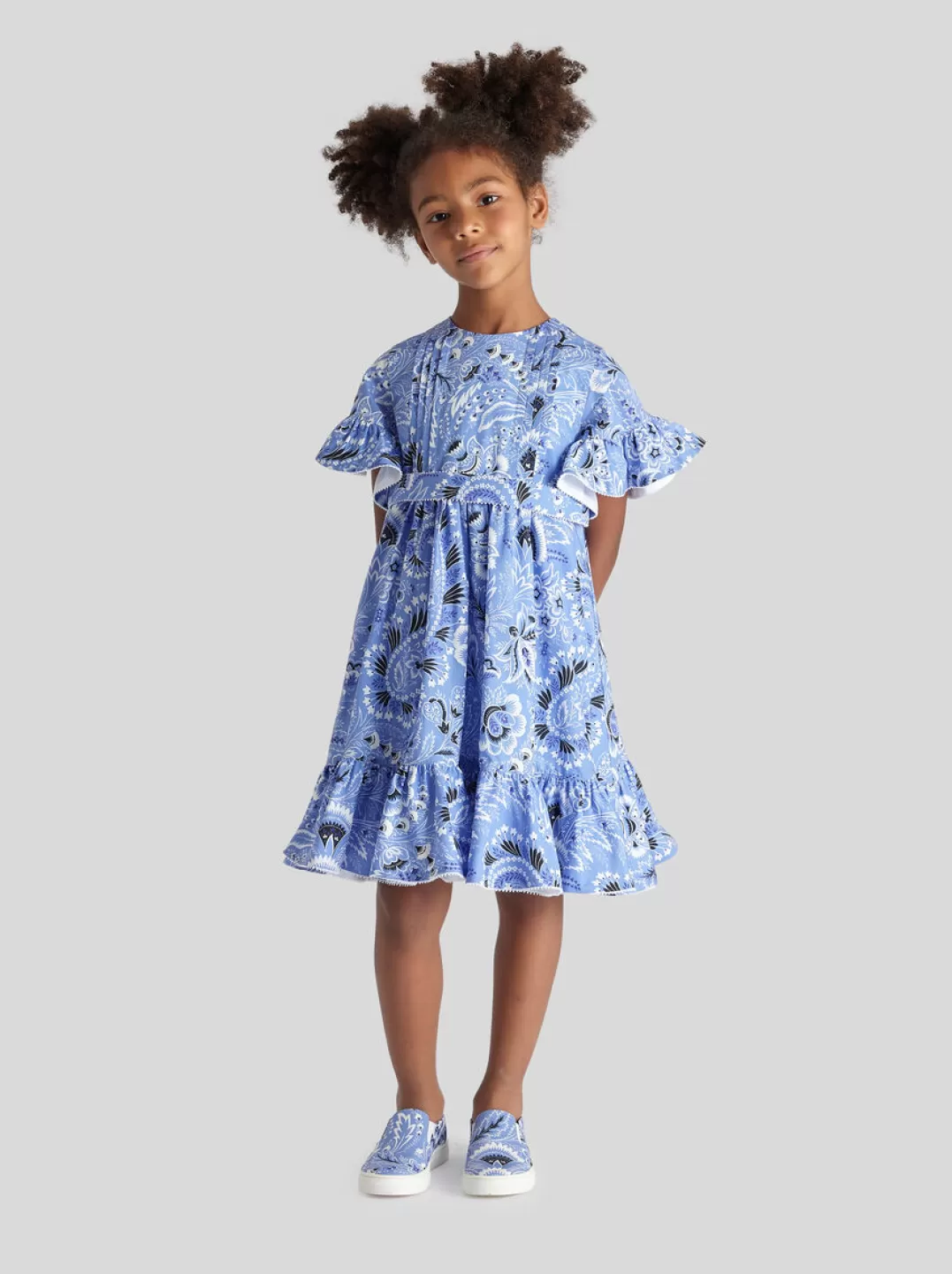 Clearance KID’S SOLID-COLOUR PAISLEY DRESS | Kids Dresses