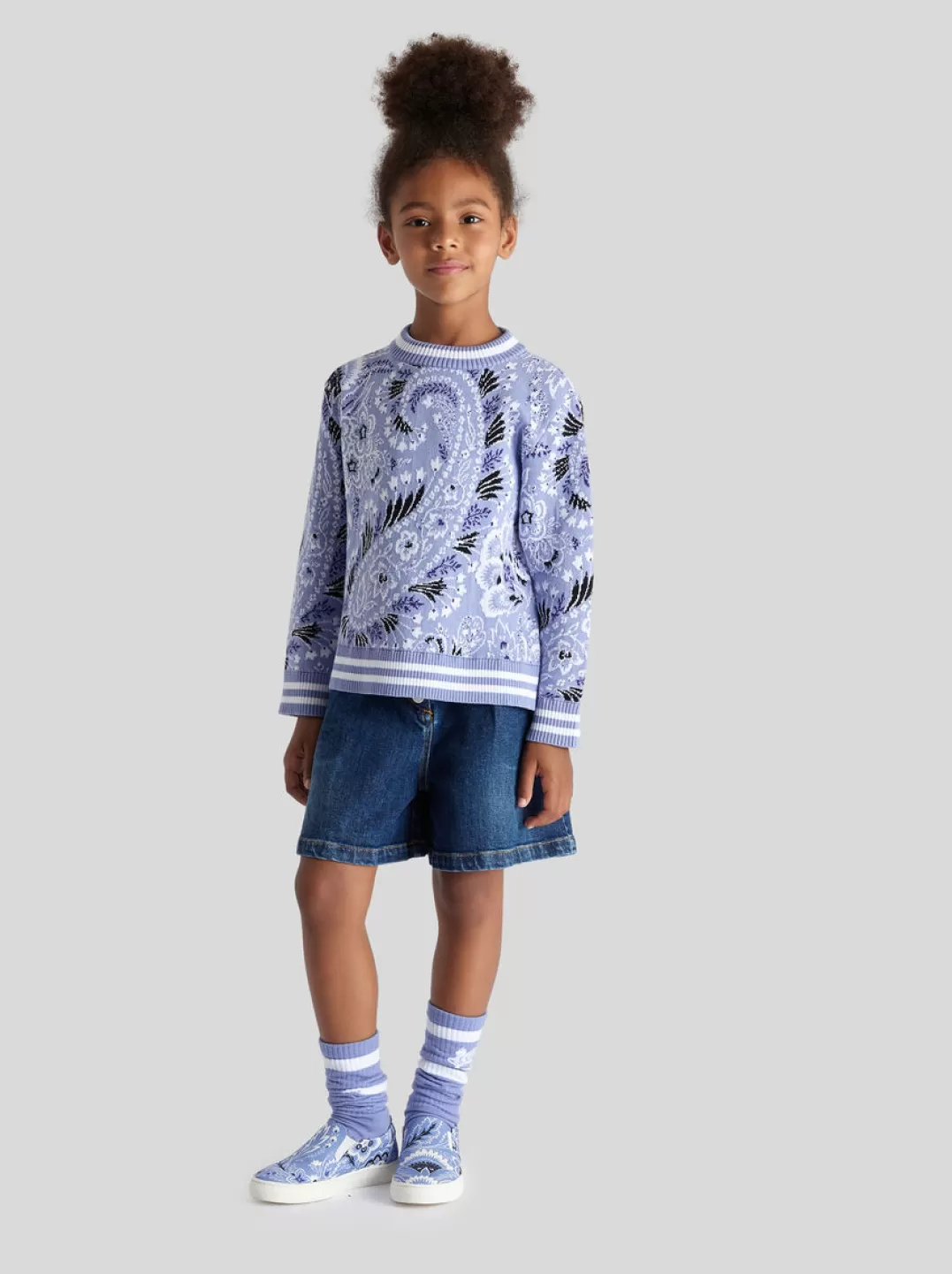 Fashion KID’S SOLID-COLOUR PAISLEY JUMPER | Kids/BOY Trousers and shorts | Topwear