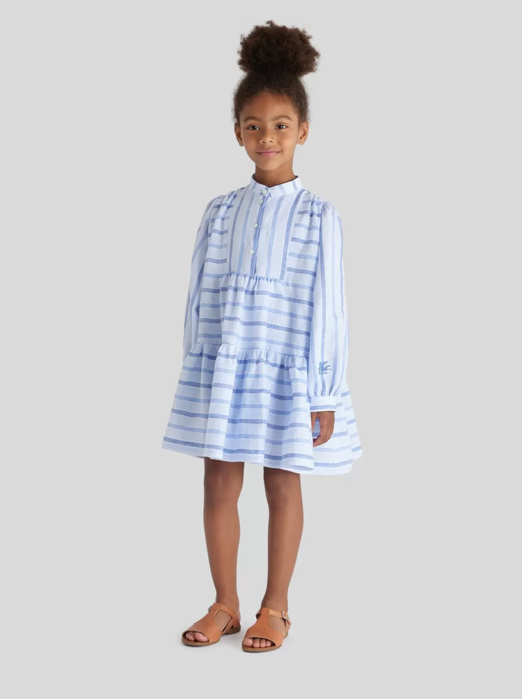 Outlet KID’S STRIPED LINEN DRESS | Kids Dresses