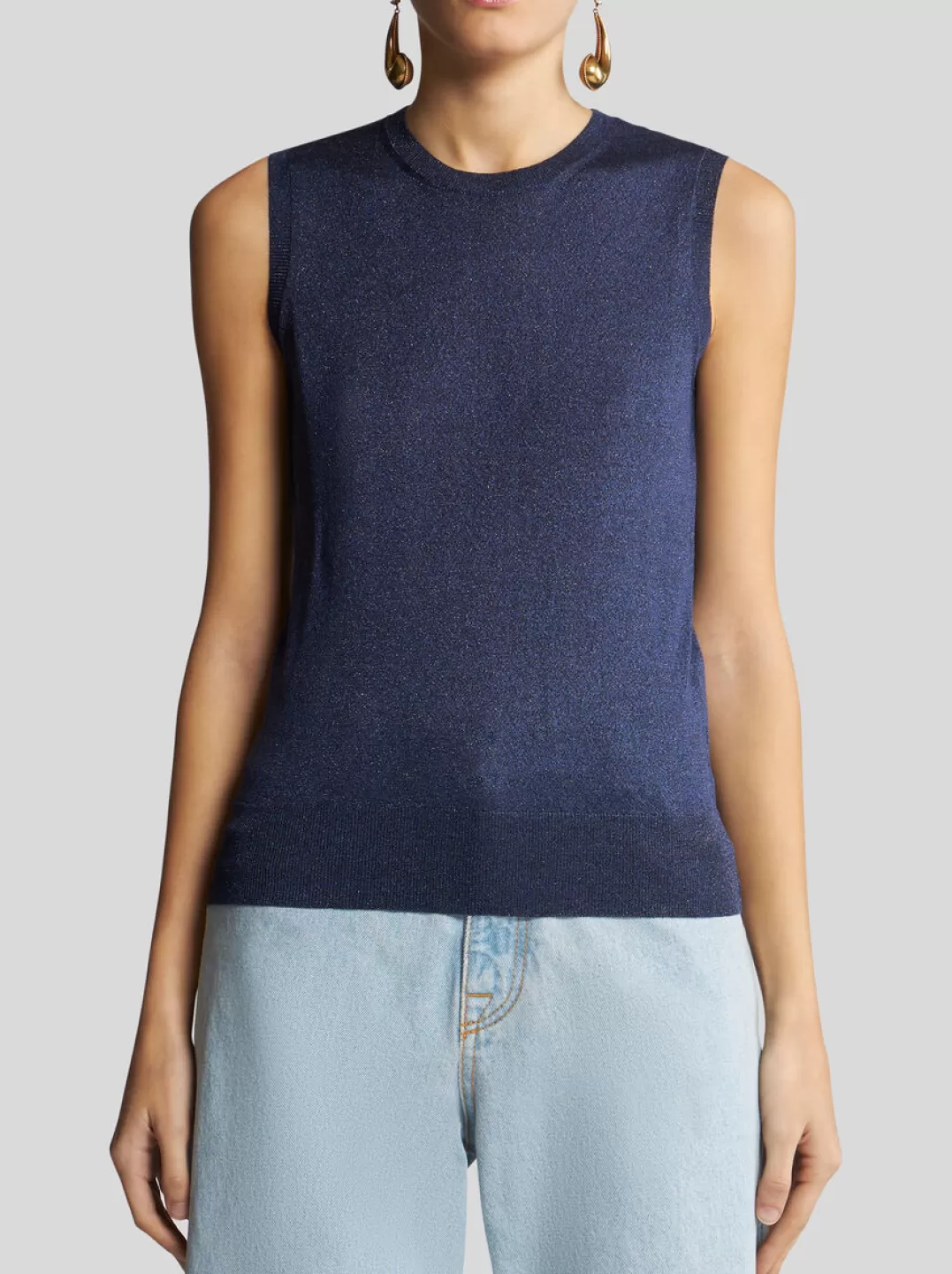 New KNIT VEST TOP | Women Knitwear | Tops