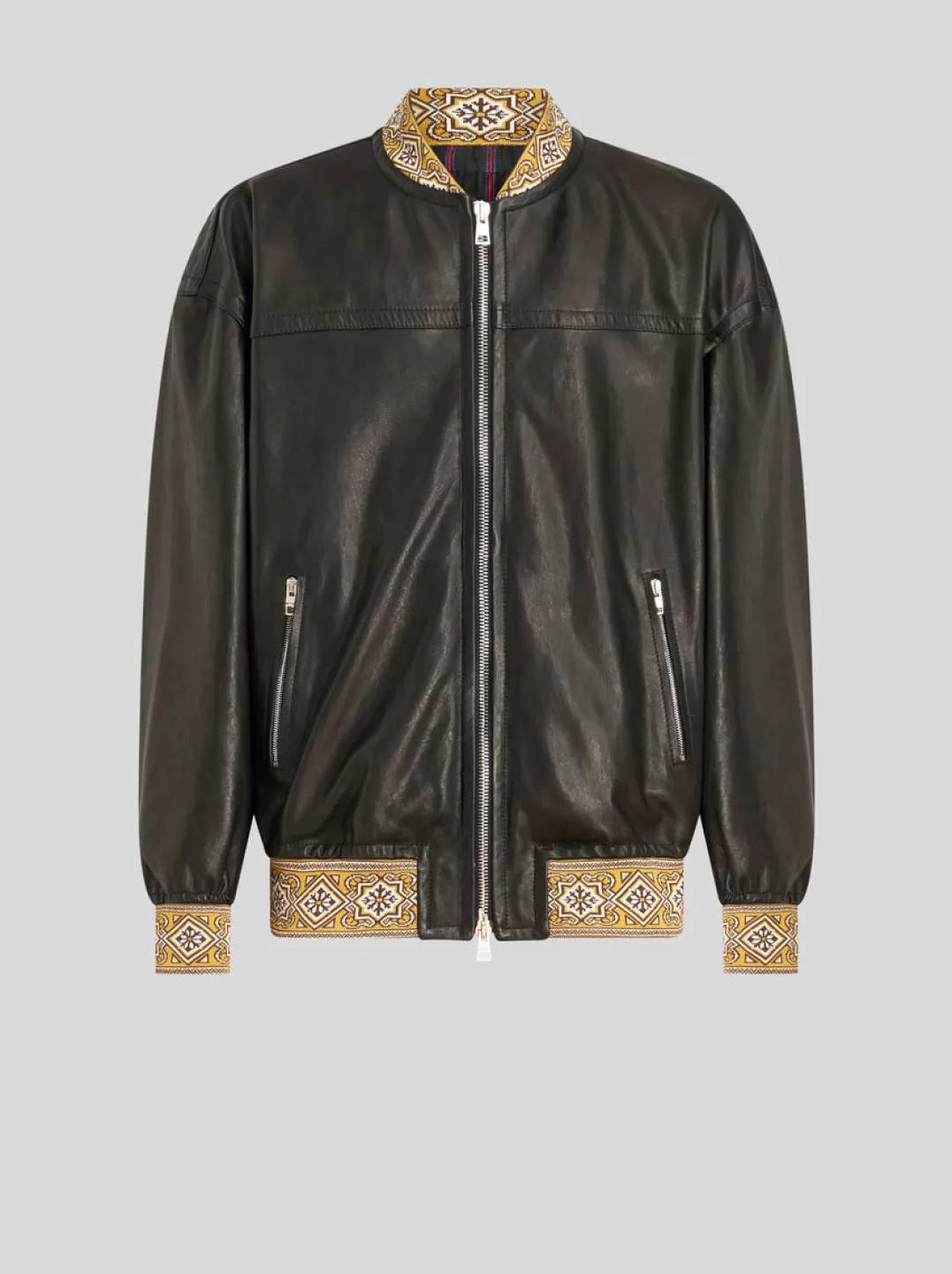 Cheap LEATHER BOMBER JACKET | Coats and Outerwear