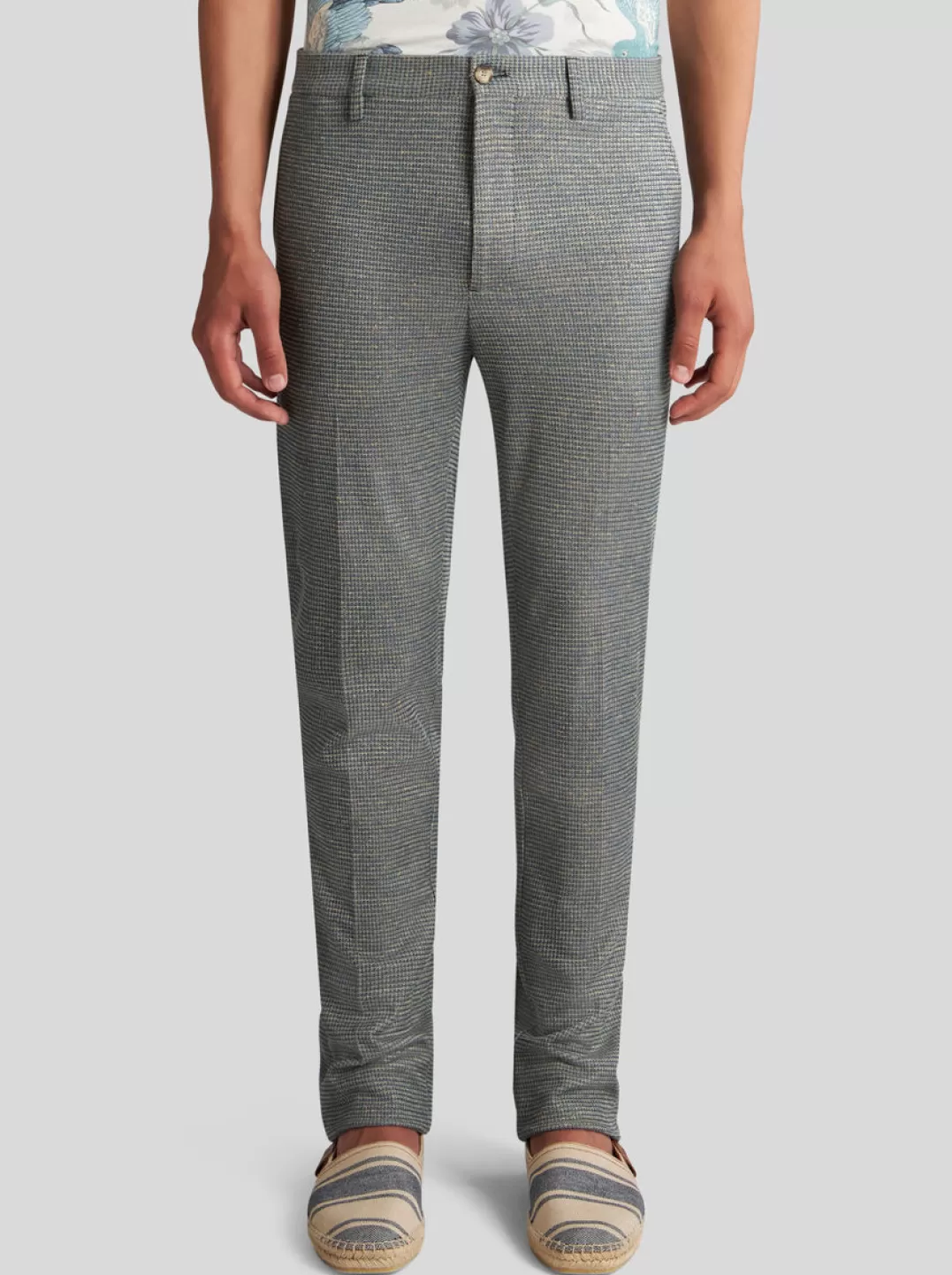 Cheap LINEN JACQUARD TROUSERS | Trousers