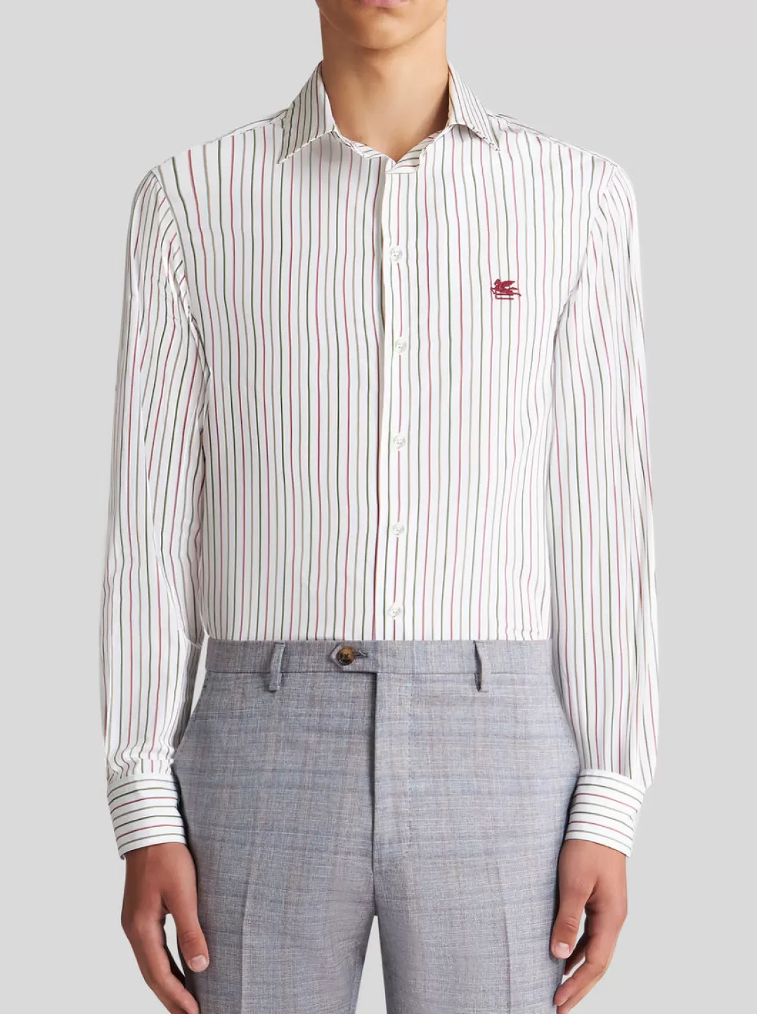 Cheap MULTICOLOURED STRIPED SHIRT WITH LOGO | Shirts