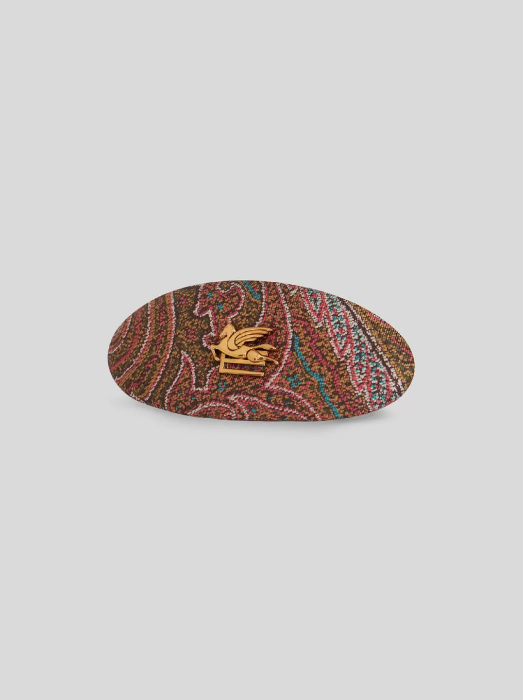 Store Oval Paisley Clip With Pegaso | Women | | Women Hair Accessories