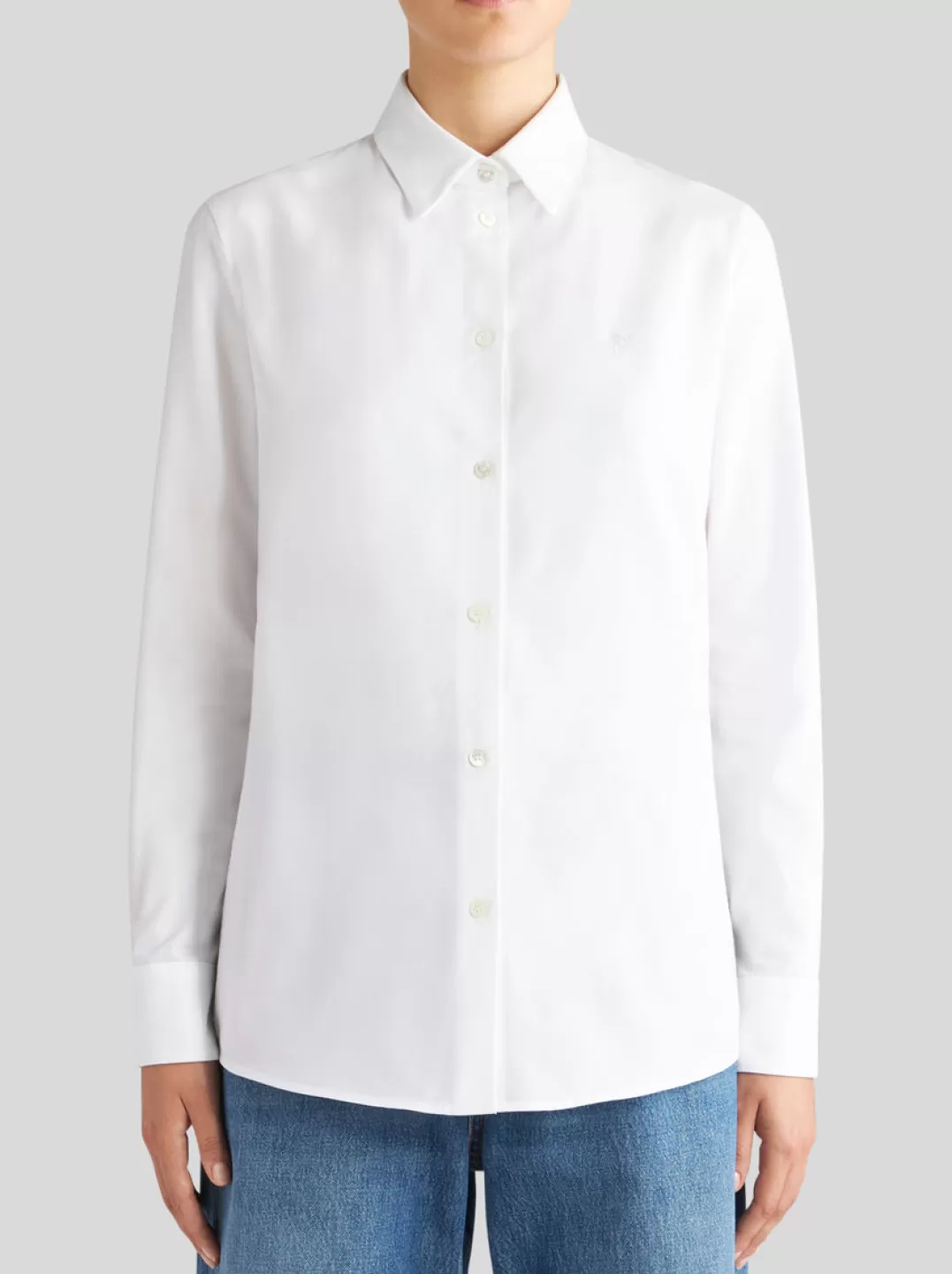 Sale Oxford Shirt With Pegaso Detail | Women | | Women Shirts and Blouses