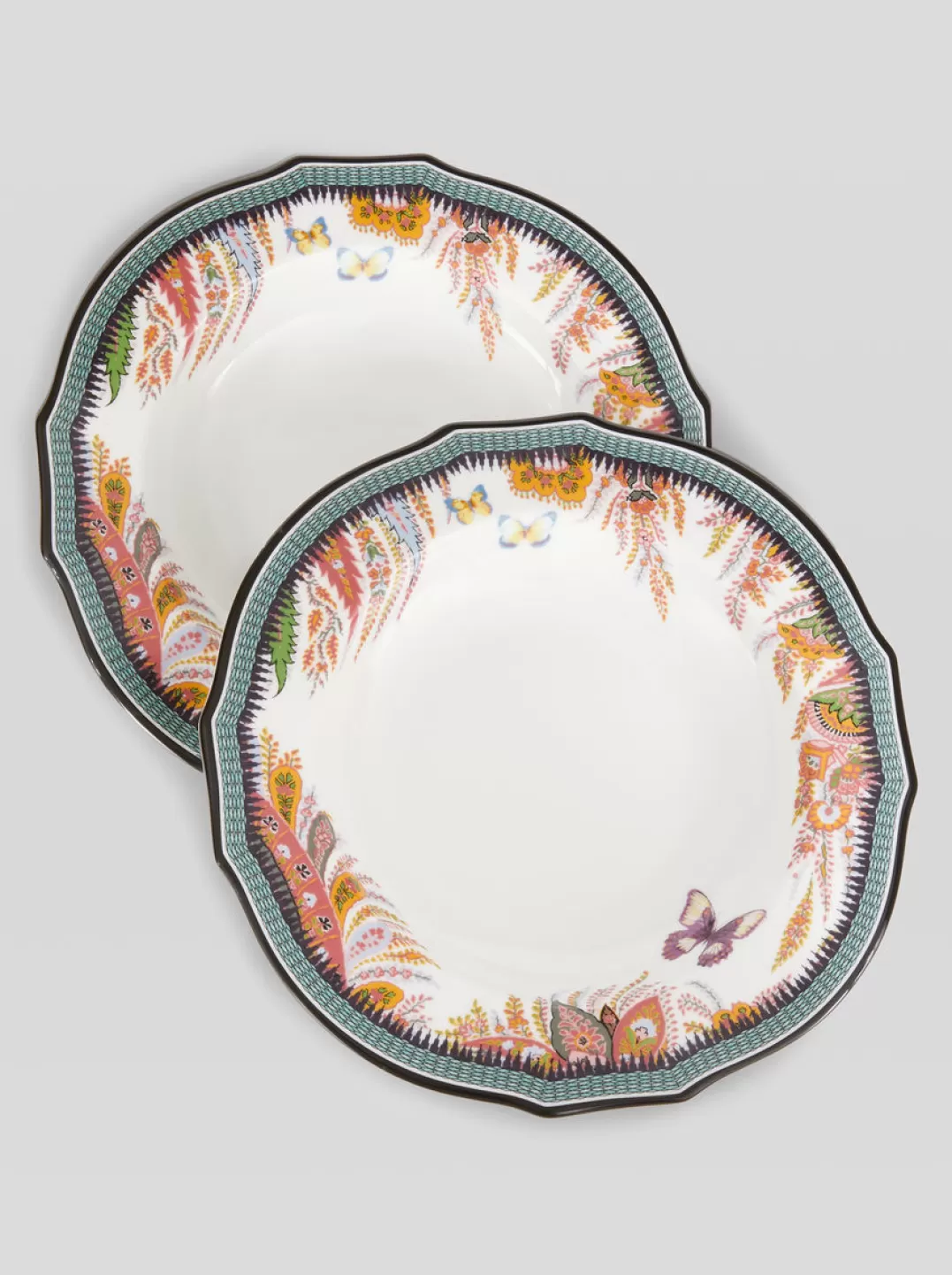 Best PAIR OF LEAFY PAISLEY SOUP BOWLS | Ginori 1735 Capsule