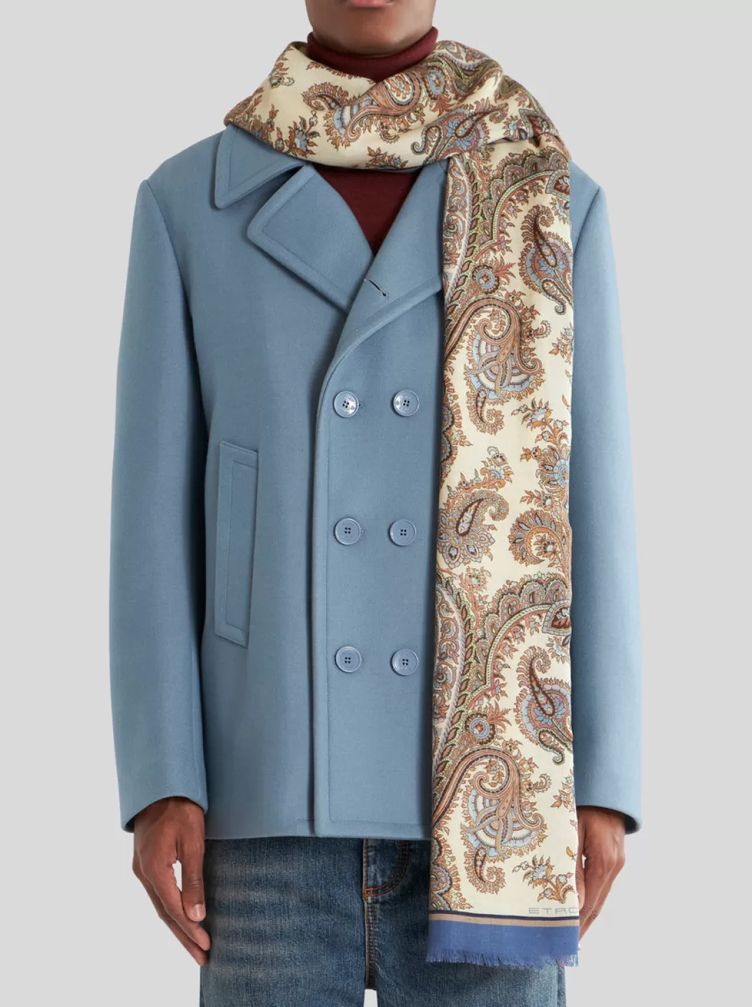 Discount Paisley Cashmere And Silk Scarf | Men | | Scarves