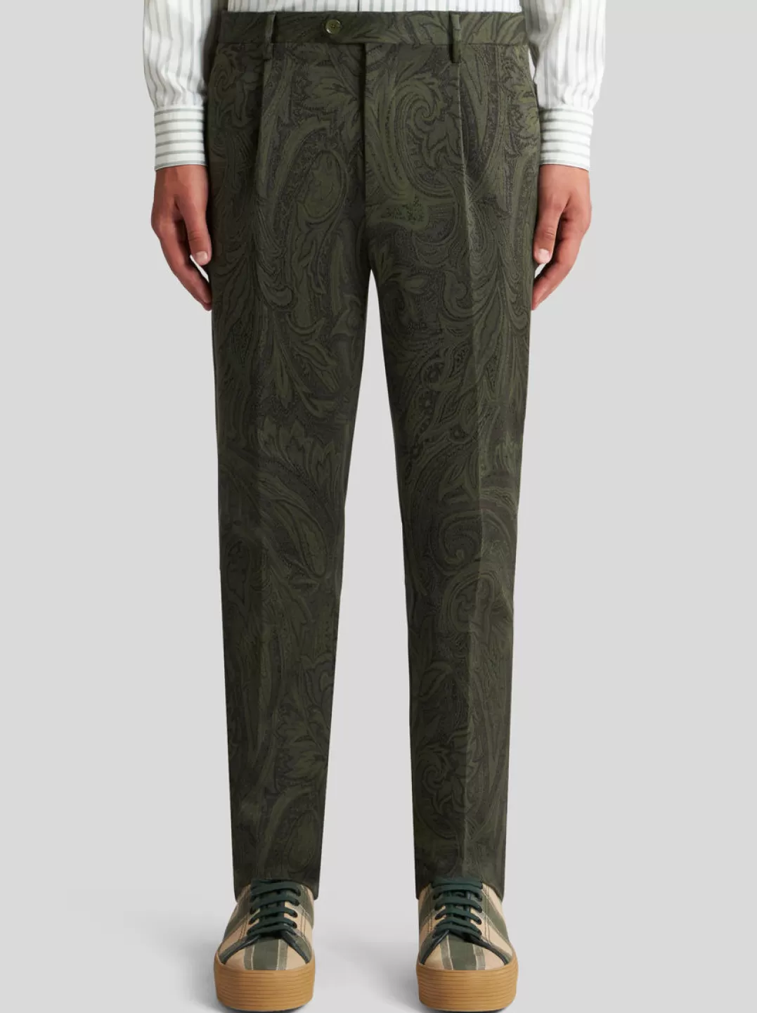 Cheap PAISLEY COTTON JACQUARD TROUSERS | Trousers