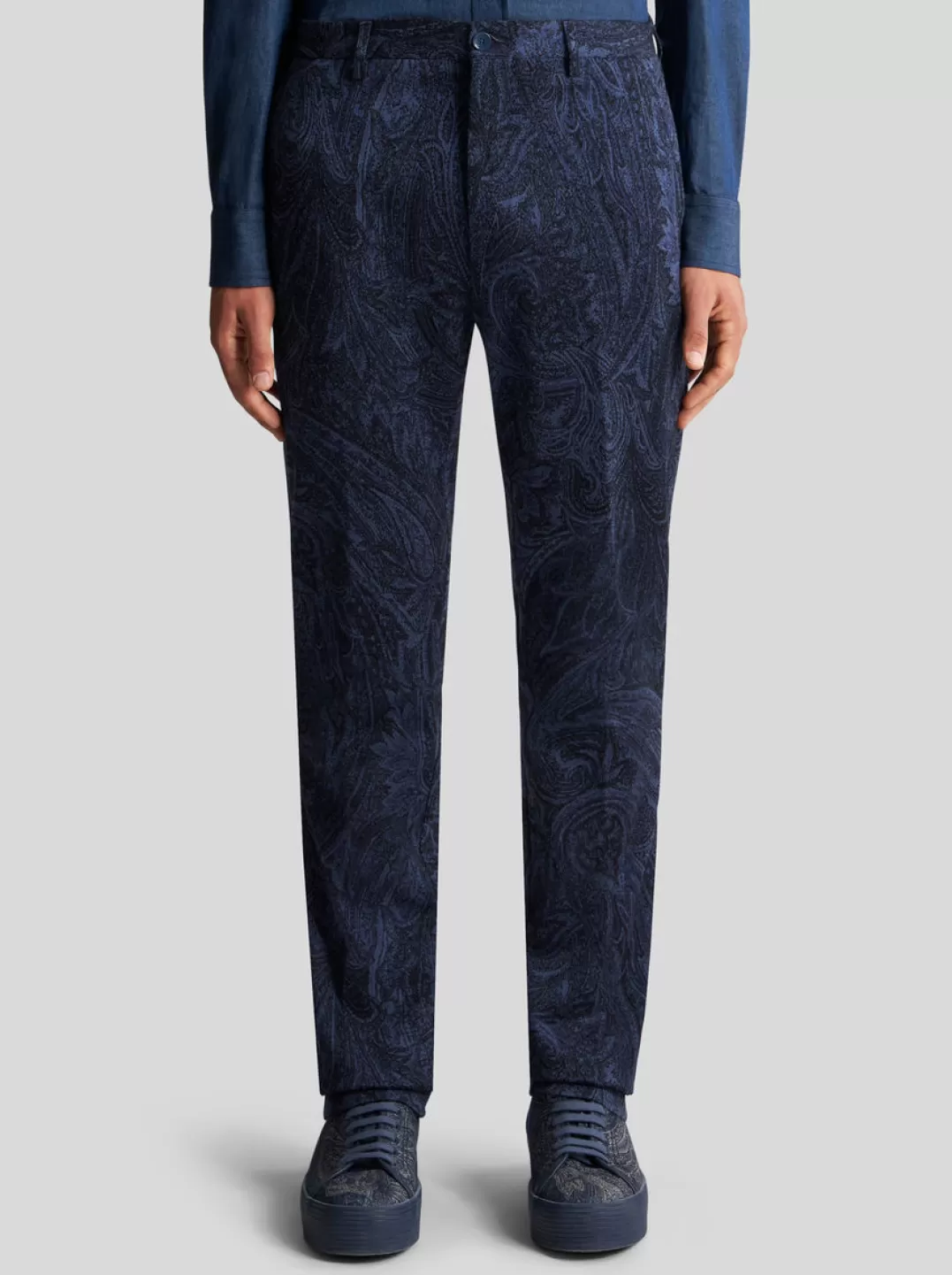 Clearance PAISLEY COTTON JACQUARD TROUSERS | Trousers