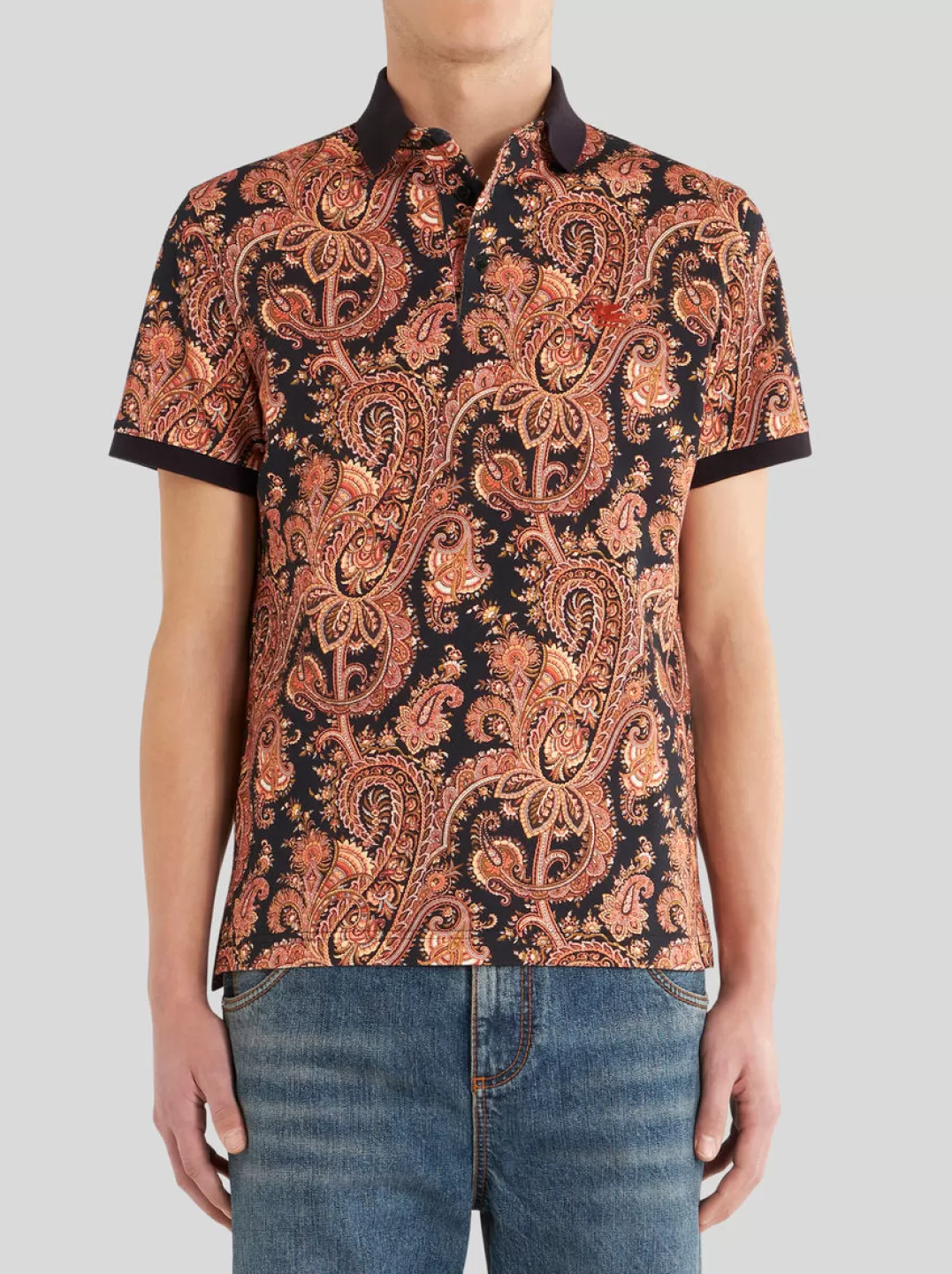 Outlet Paisley Cotton Polo Shirt | Men | | Polo Shirts