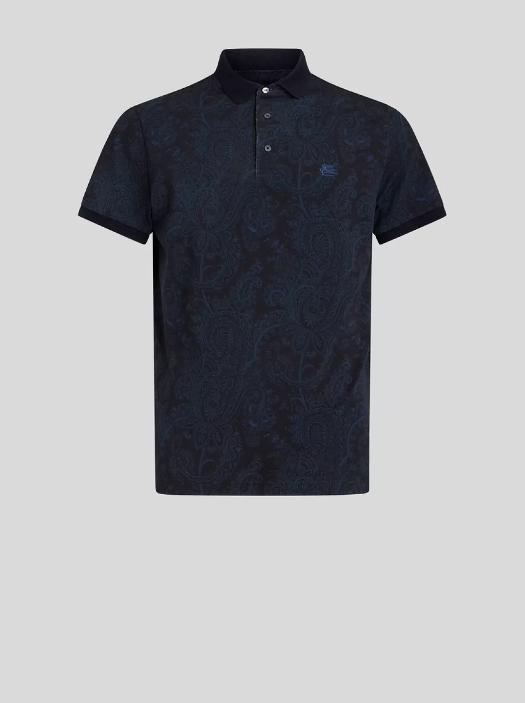 Best Paisley Cotton Polo Shirt | Men | Blue | Polo Shirts