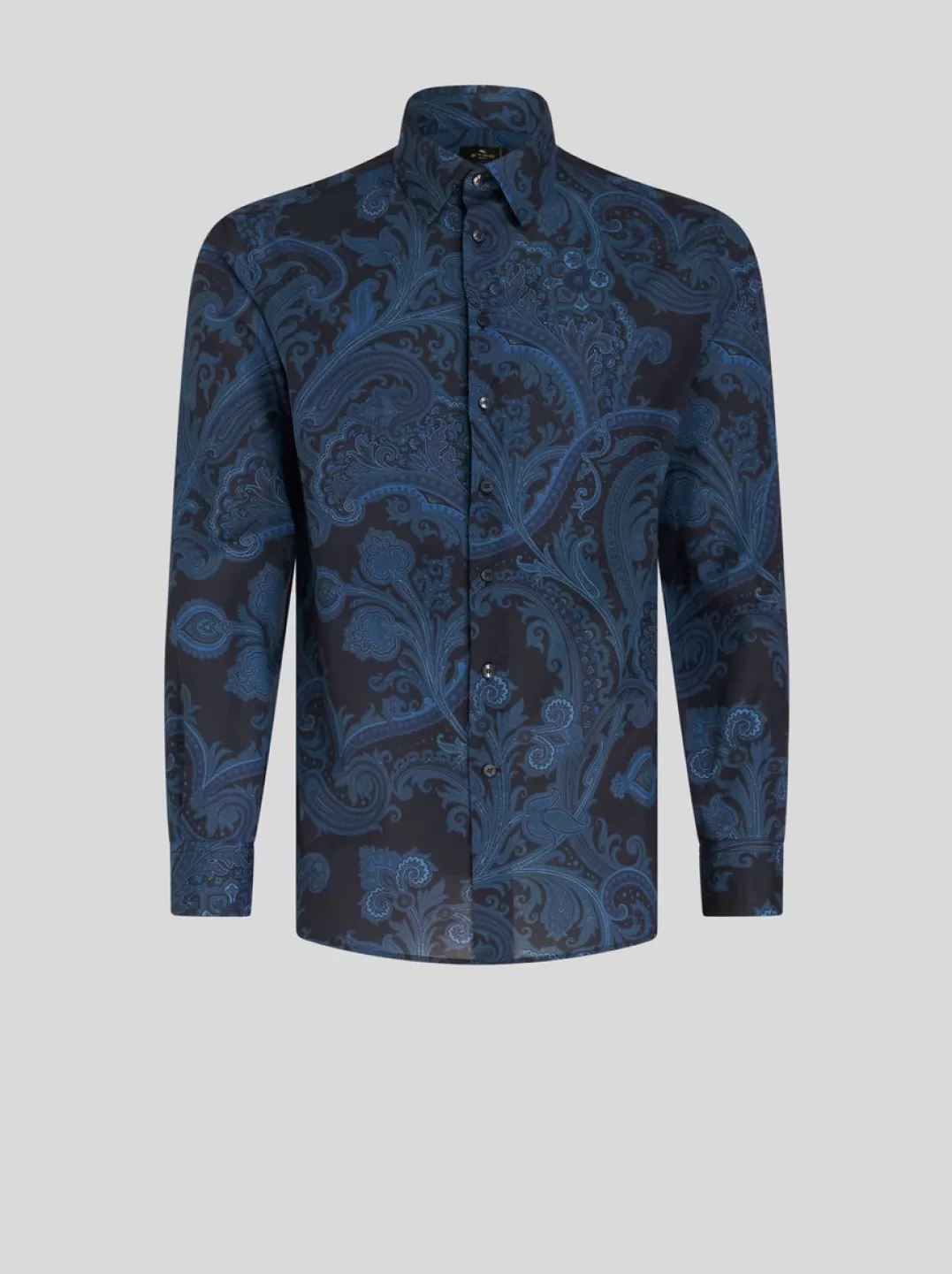 New Paisley Cotton Shirt | Men | Blue | Shirts