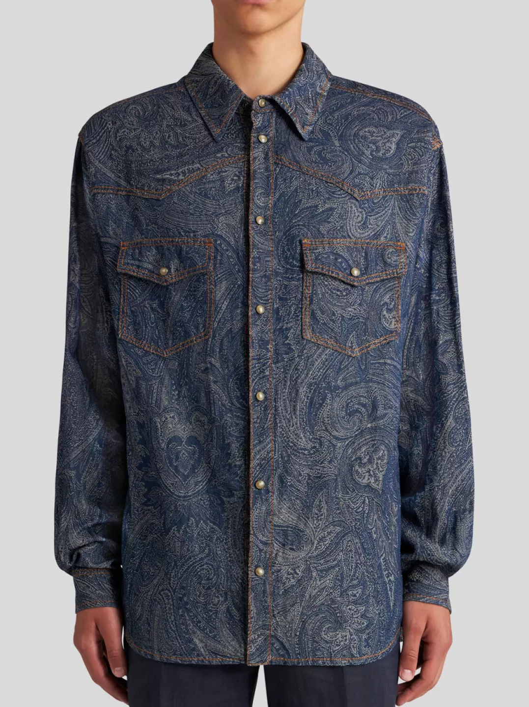 Best Sale PAISLEY DENIM SHIRT | Denim | Shirts