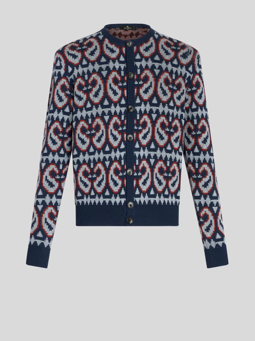 Outlet PAISLEY WOOL AND COTTON JACQUARD CARDIGAN | Knitwear