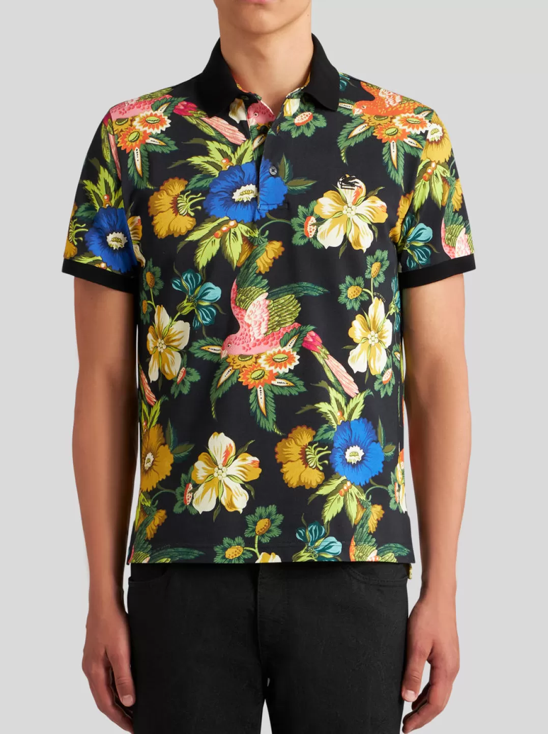 Cheap POLO SHIRT WITH FLORAL PRINT | Polo Shirts