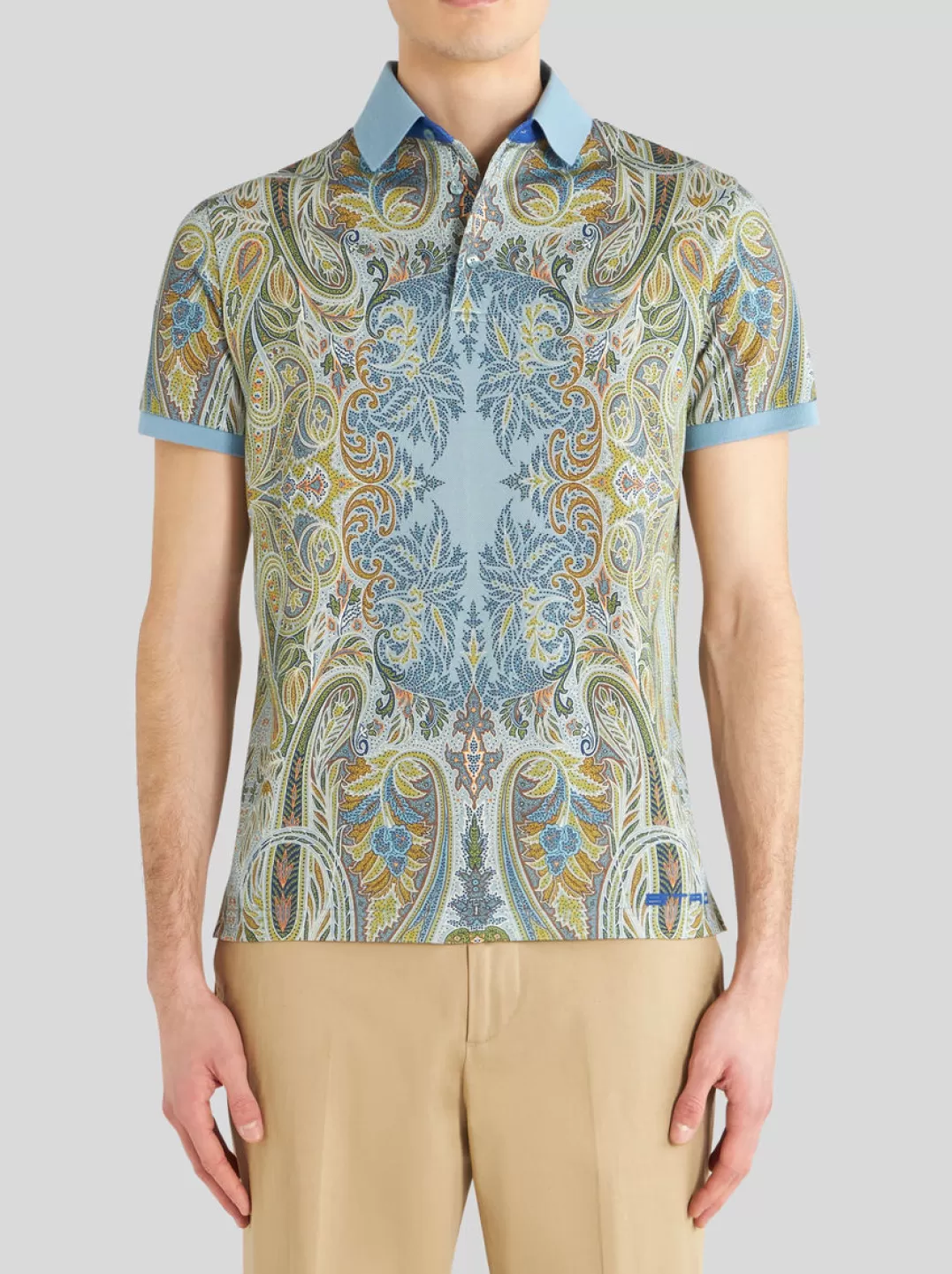 Best Sale Polo Shirt With Placed Paisley Figure | Men | Polo Shirts