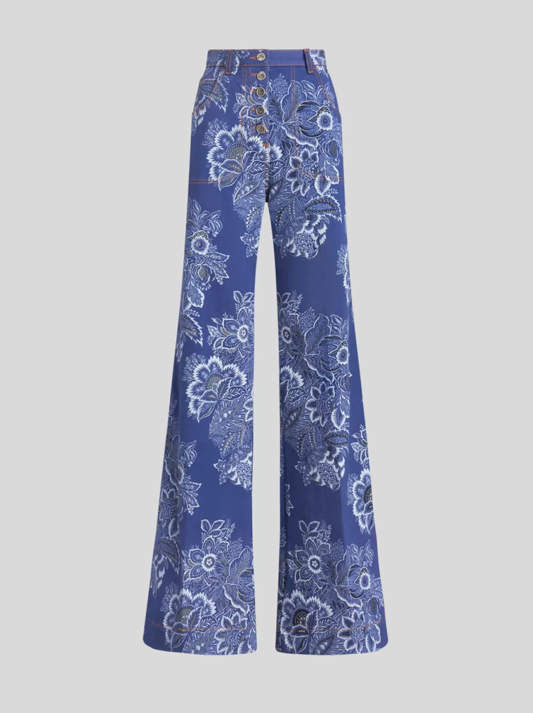 Store PRINTED FLARED JEANS | Women Denim | Trousers