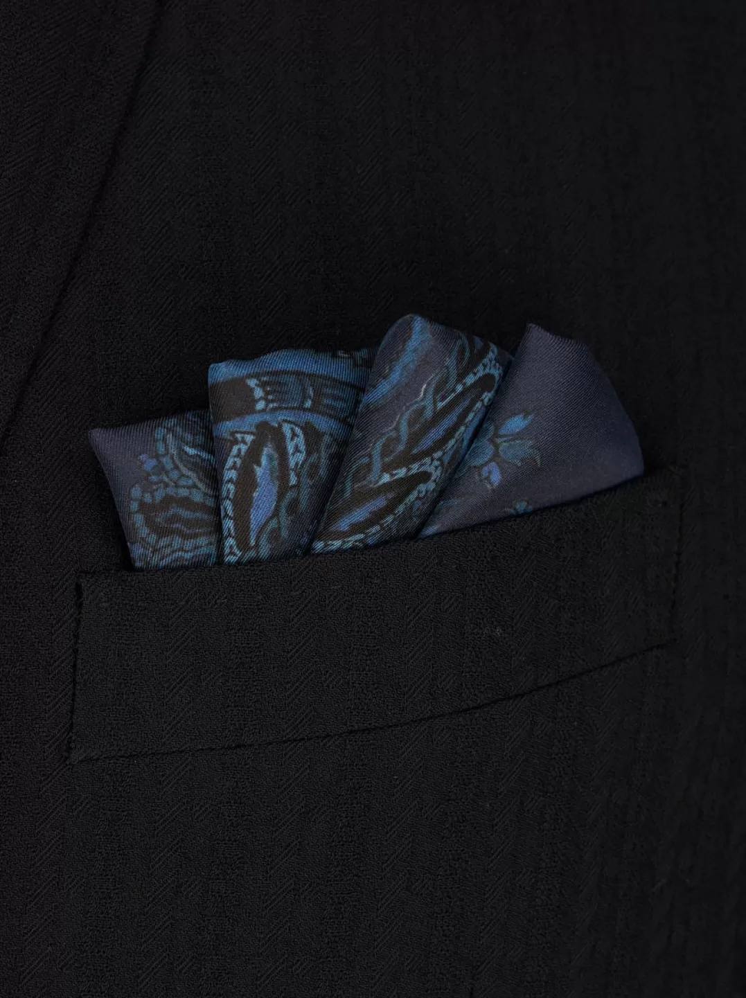 Fashion Printed Pocket Square | Men | Blue | Ties and Pocket Squares