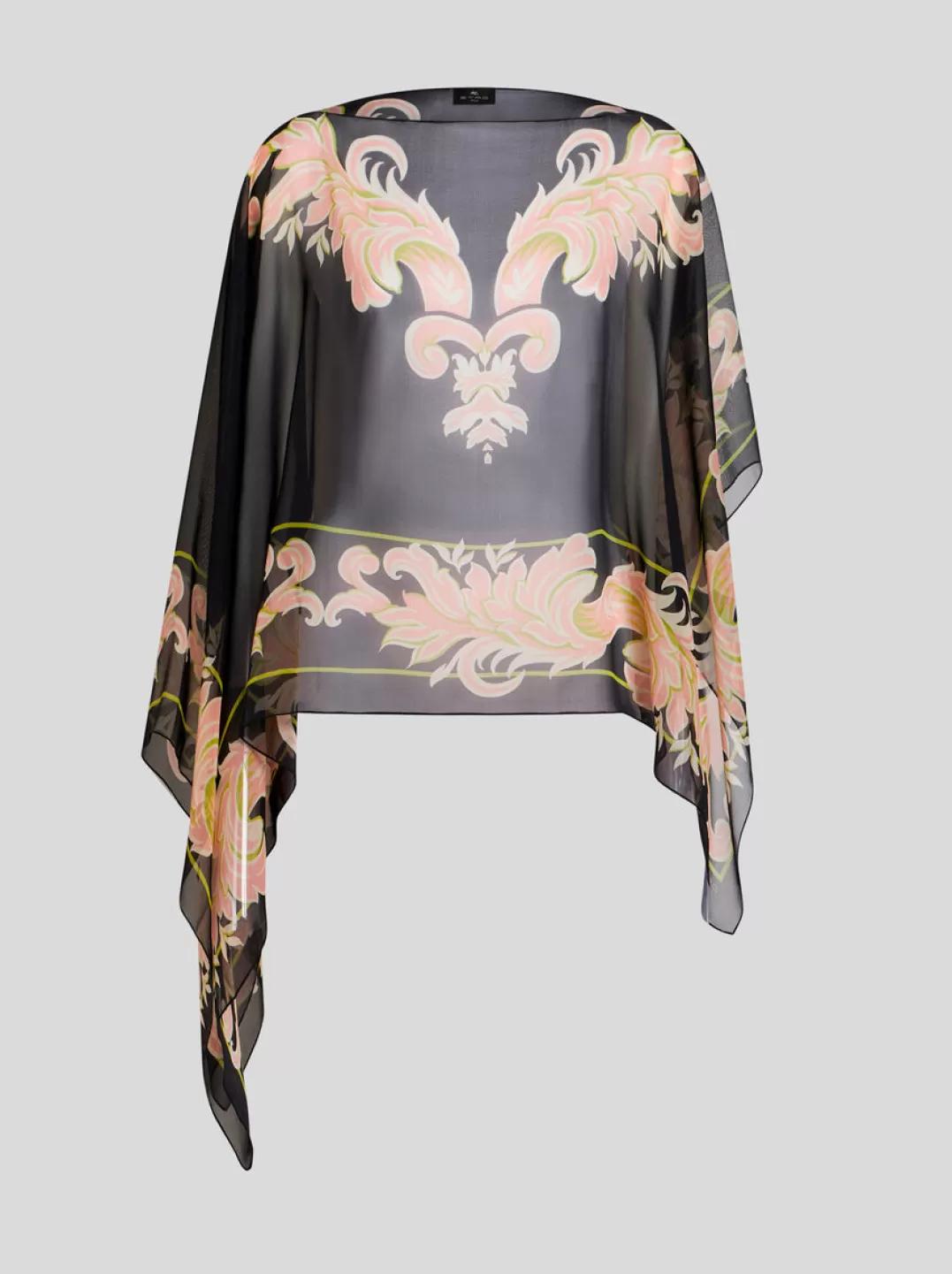 Online PRINTED SILK PONCHO | Women Tops