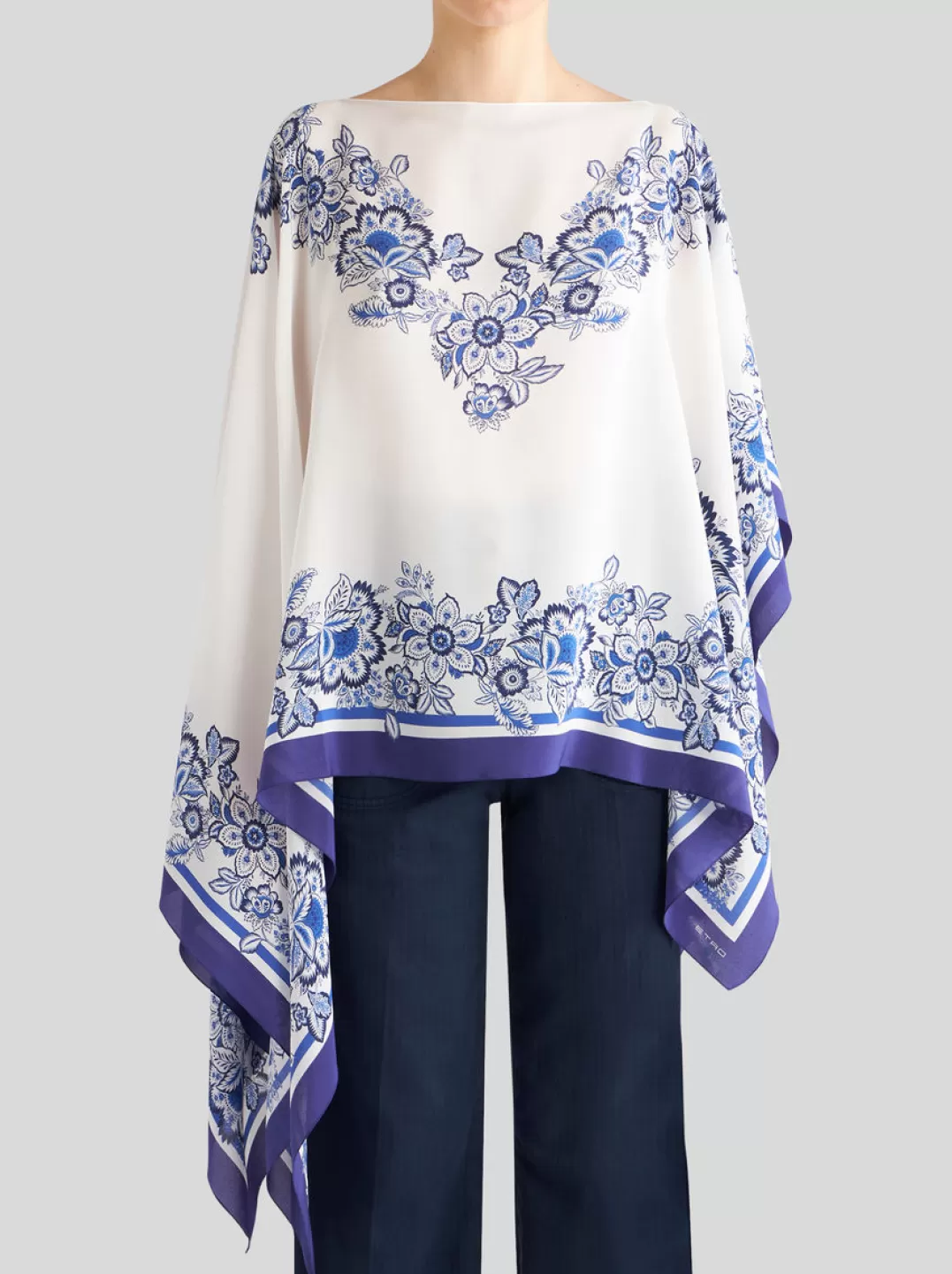 Online PRINTED SILK SHRUG SCARF | Women Scarves and Silk | Capes and Ponchos