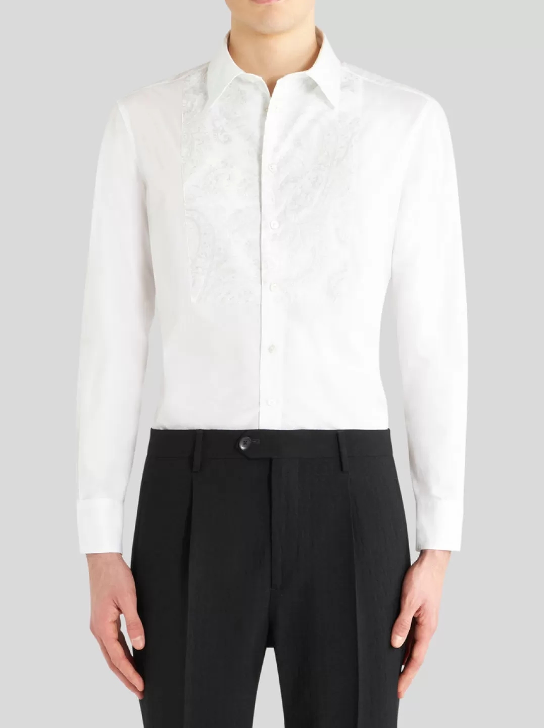 Sale Shirt With Embroidered Plastron | Men | | Shirts