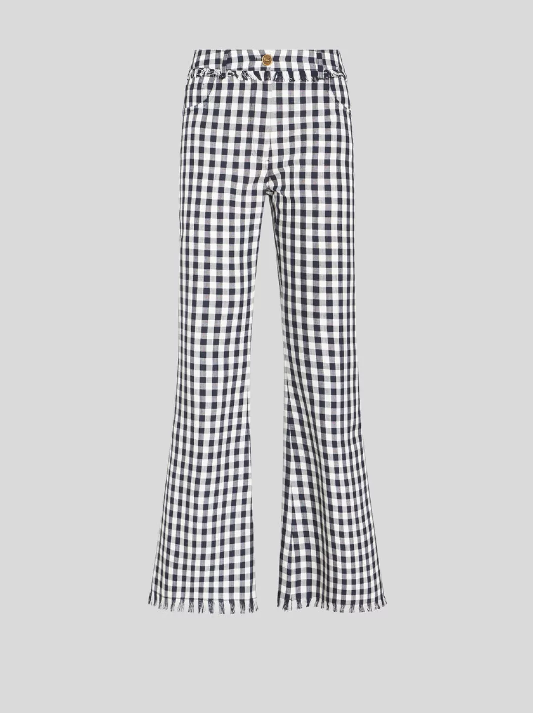 Cheap SLIM-FIT GINGHAM TROUSERS | Women Trousers