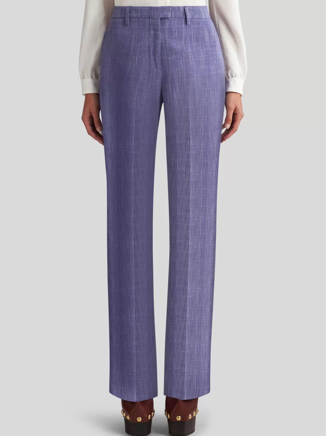 Clearance SLUB FABRIC TROUSERS | Women Trousers