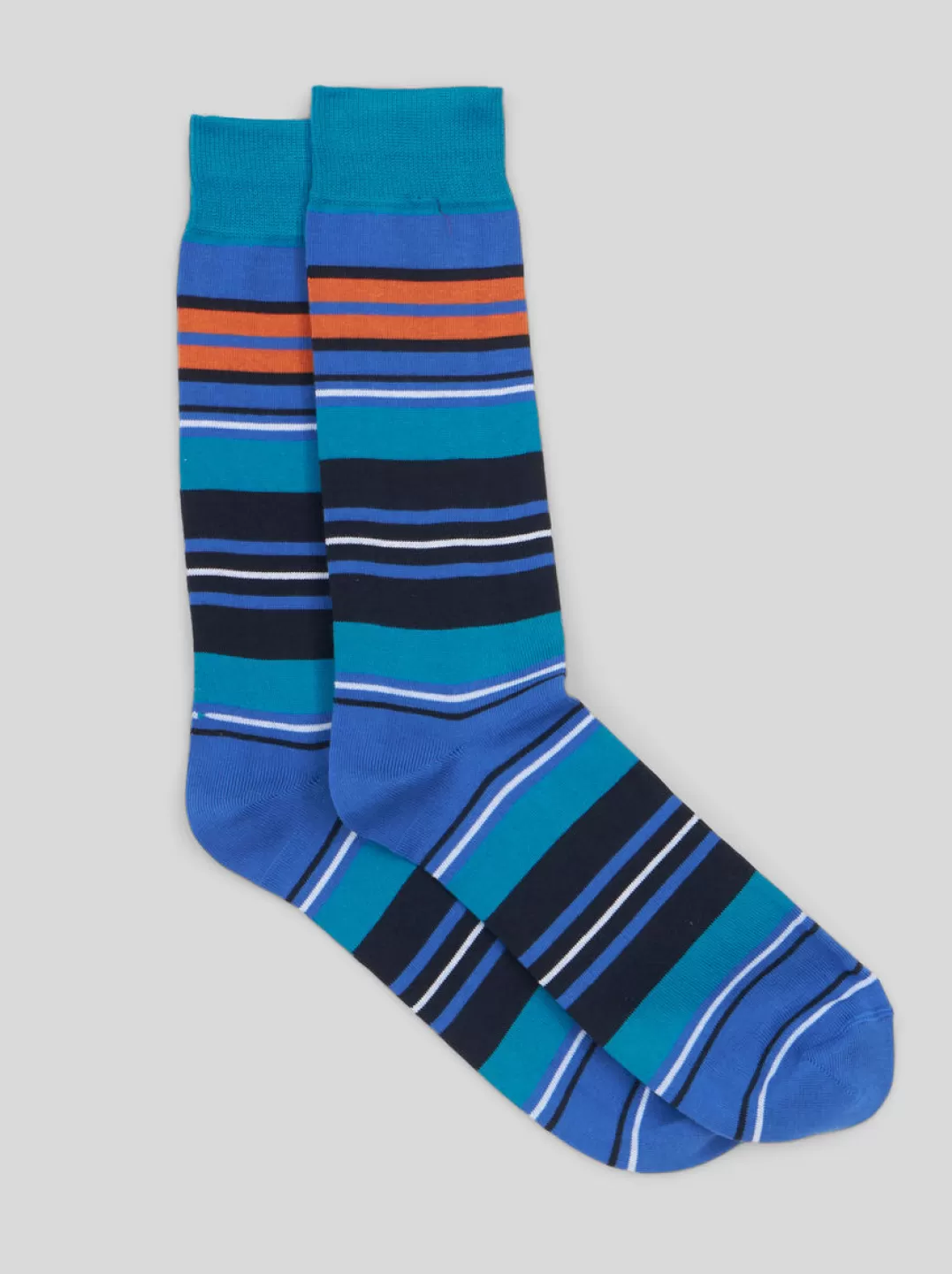 Online Striped Jacquard Socks | Men | Blue | Socks